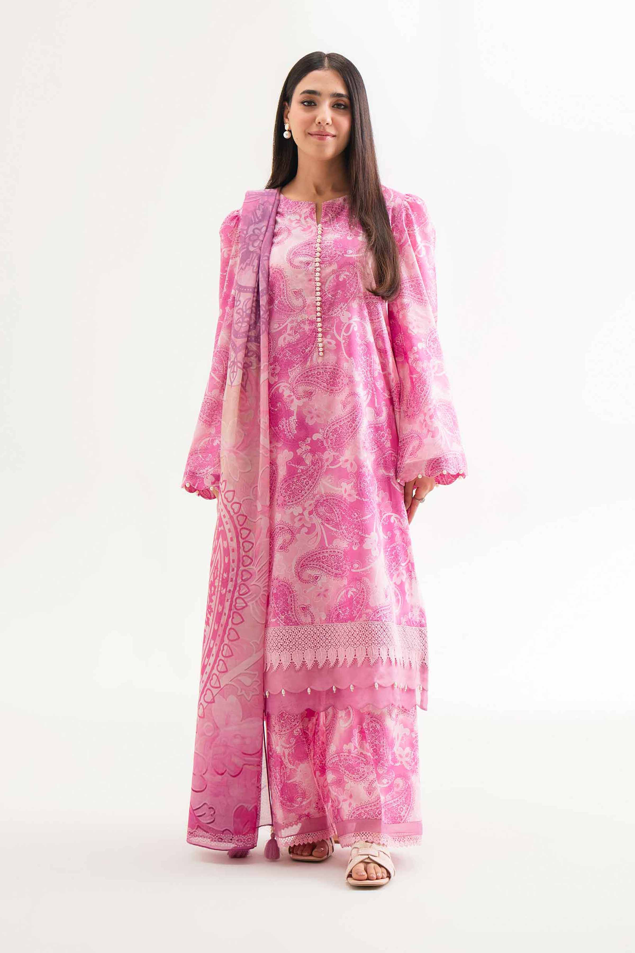 3 Piece - Digital Printed Embroidered Suit - 42501626 for Women - Unstitched Collection | Nishat | Shop Online