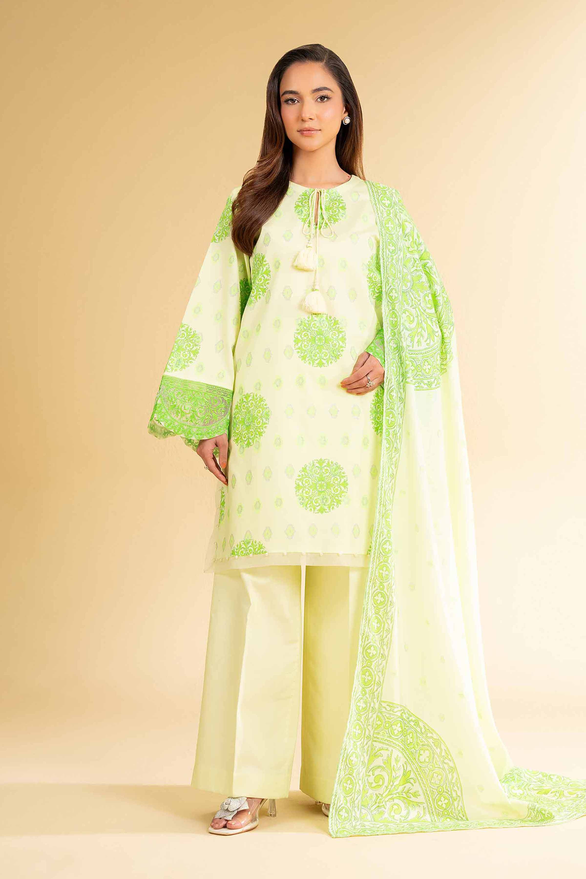 3 Piece - Digital Printed Embroidered Suit - 42501630 for Women - Unstitched Collection | Nishat | Shop Online