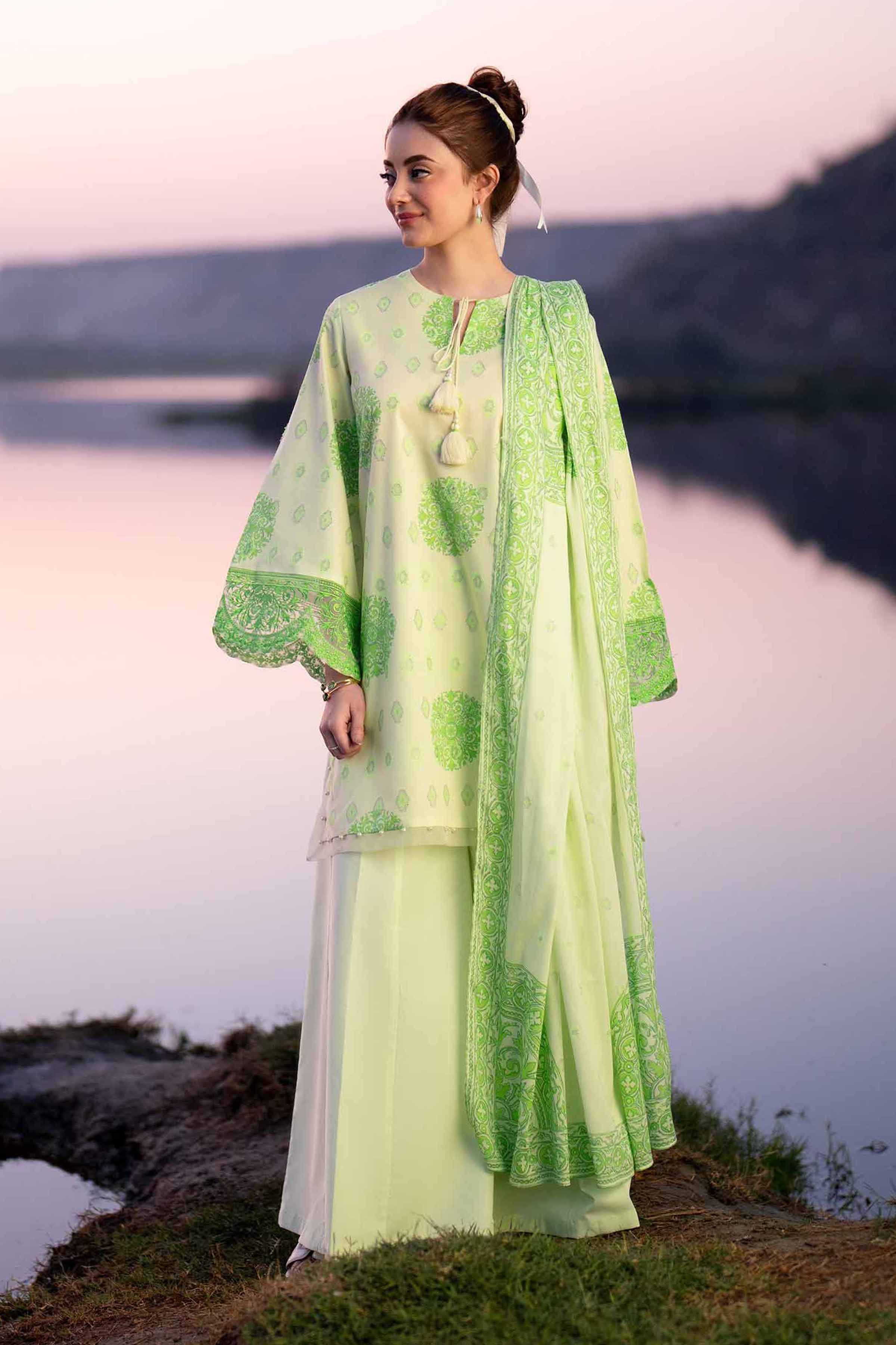 3 Piece - Digital Printed Embroidered Suit - 42501630 for Women - Unstitched Collection | Nishat | Shop Online