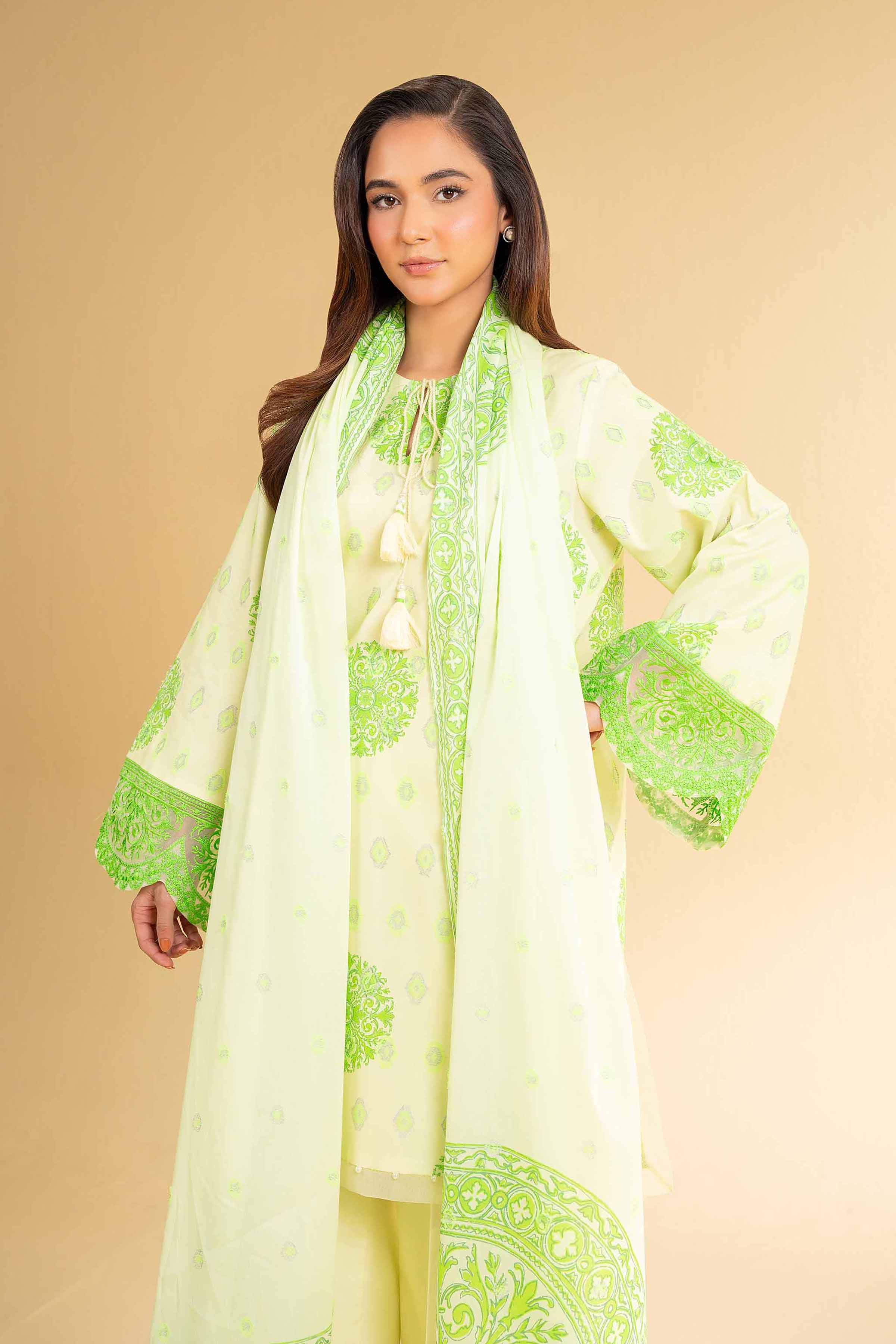 3 Piece - Digital Printed Embroidered Suit - 42501630 for Women - Unstitched Collection | Nishat | Shop Online