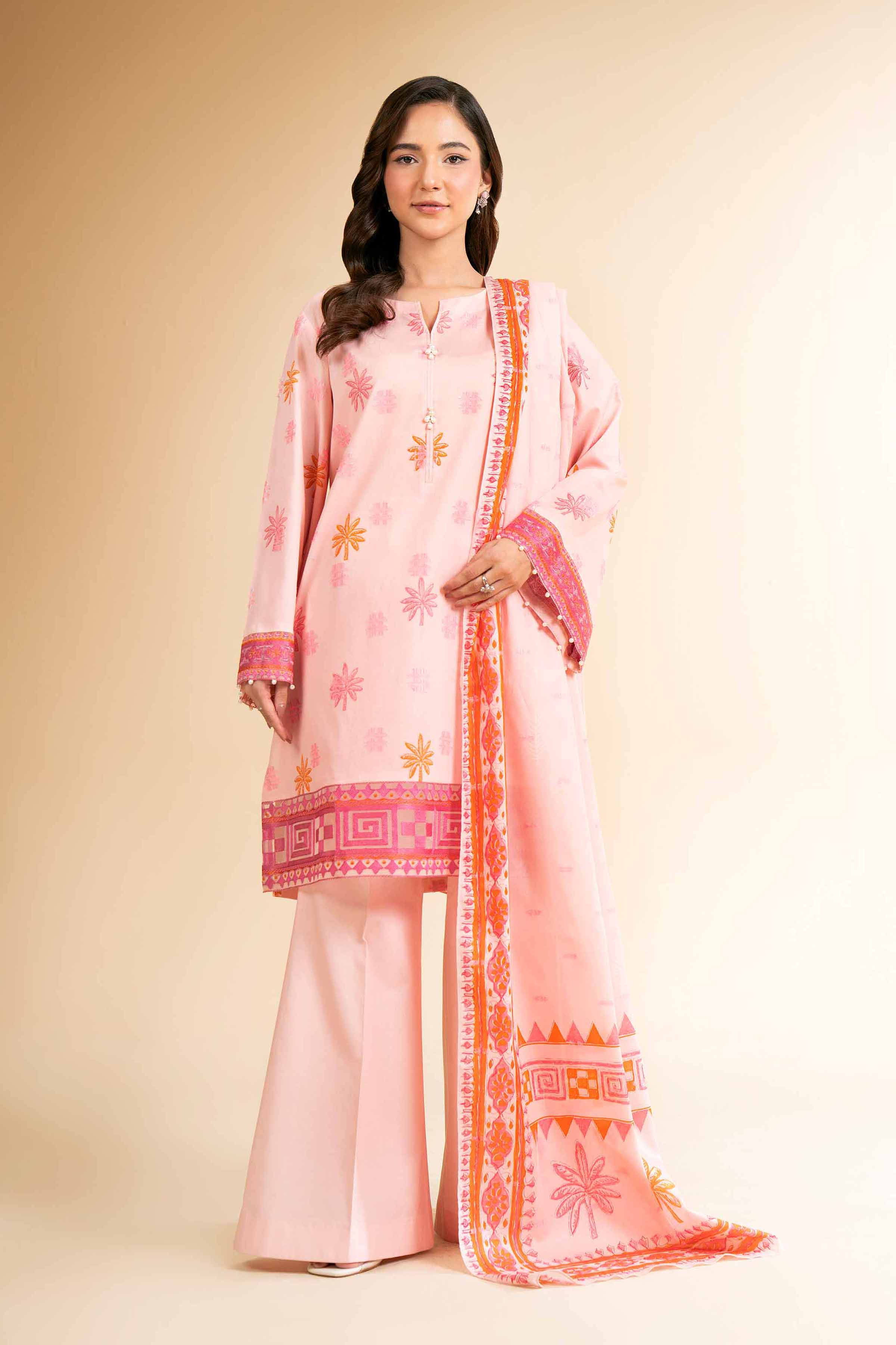 3 Piece - Digital Printed Embroidered Suit - 42501631 for Women - Unstitched Collection | Nishat | Shop Online