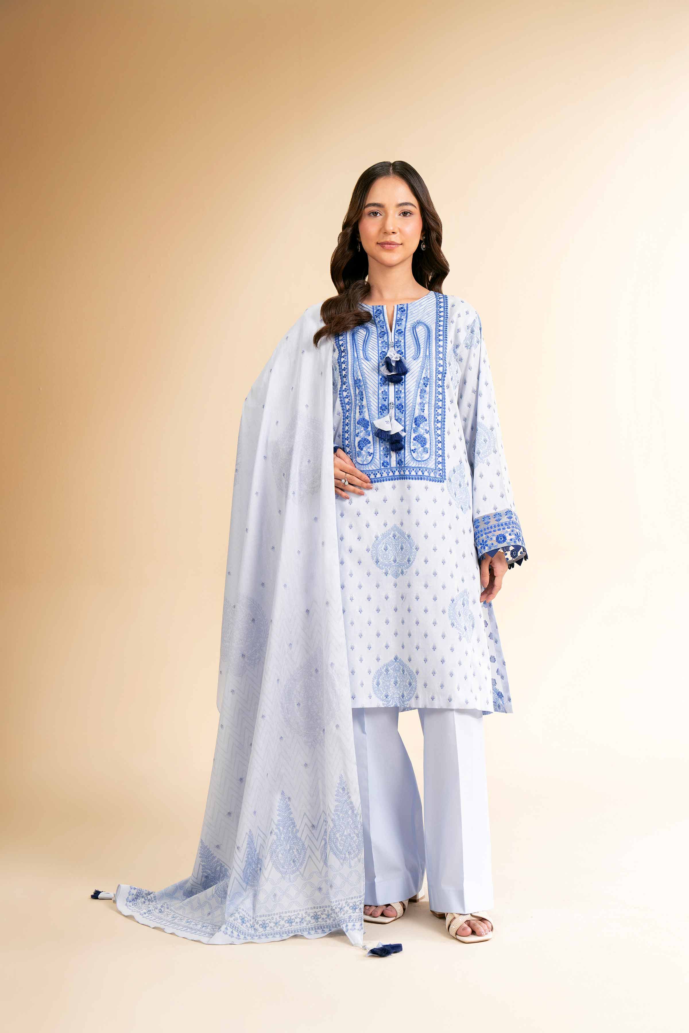 3 Piece - Digital Printed Embroidered Suit - 42501633 for Women - Unstitched Collection | Nishat | Shop Online