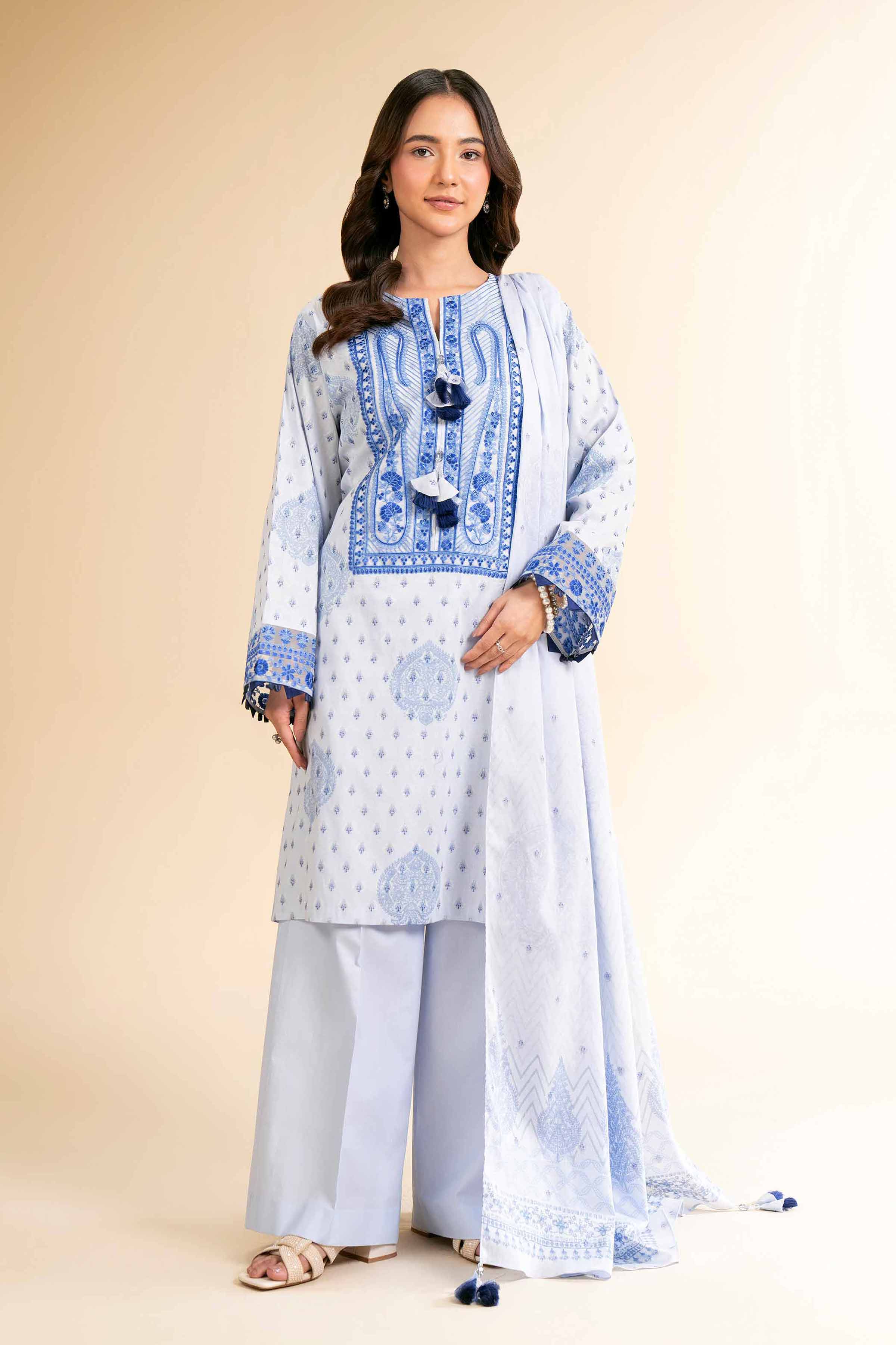 3 Piece - Digital Printed Embroidered Suit - 42501633 for Women - Unstitched Collection | Nishat | Shop Online