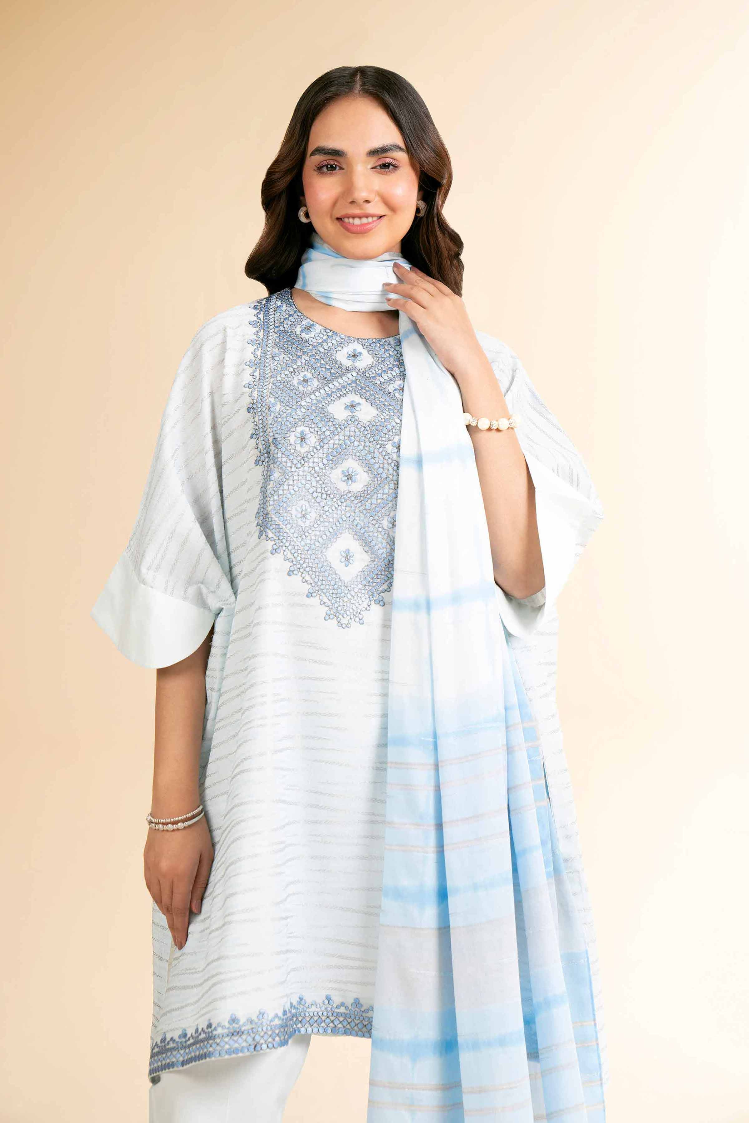 3 Piece - Digital Printed Embroidered Suit - 42501636 for Women - Unstitched Collection | Nishat | Shop Online
