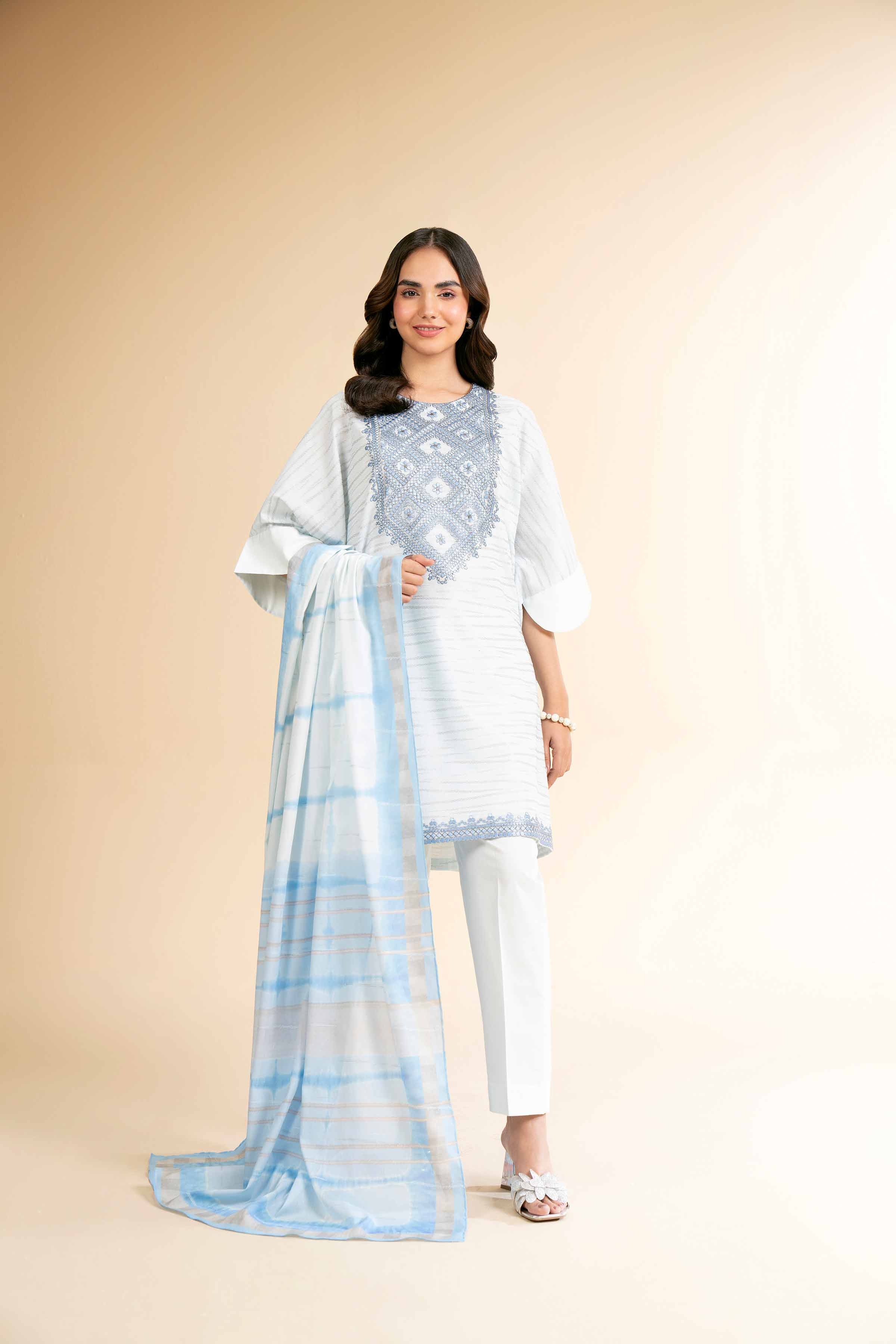 3 Piece - Digital Printed Embroidered Suit - 42501636 for Women - Unstitched Collection | Nishat | Shop Online