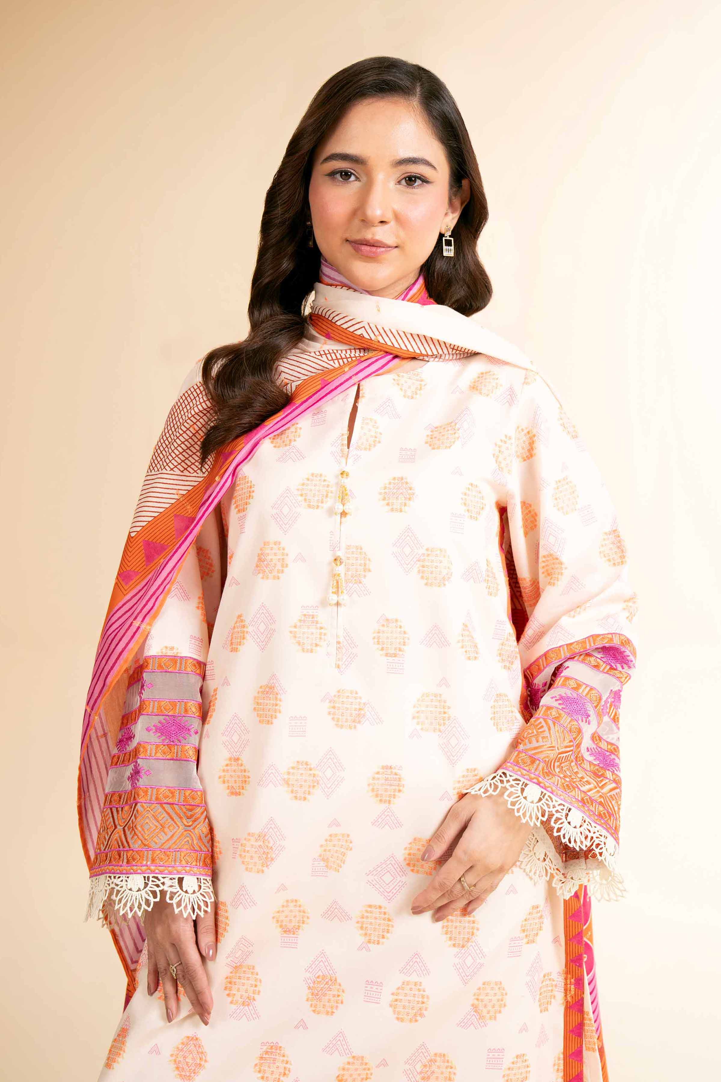 3 Piece - Digital Printed Embroidered Suit - 42501637 for Women - Unstitched Collection | Nishat | Shop Online