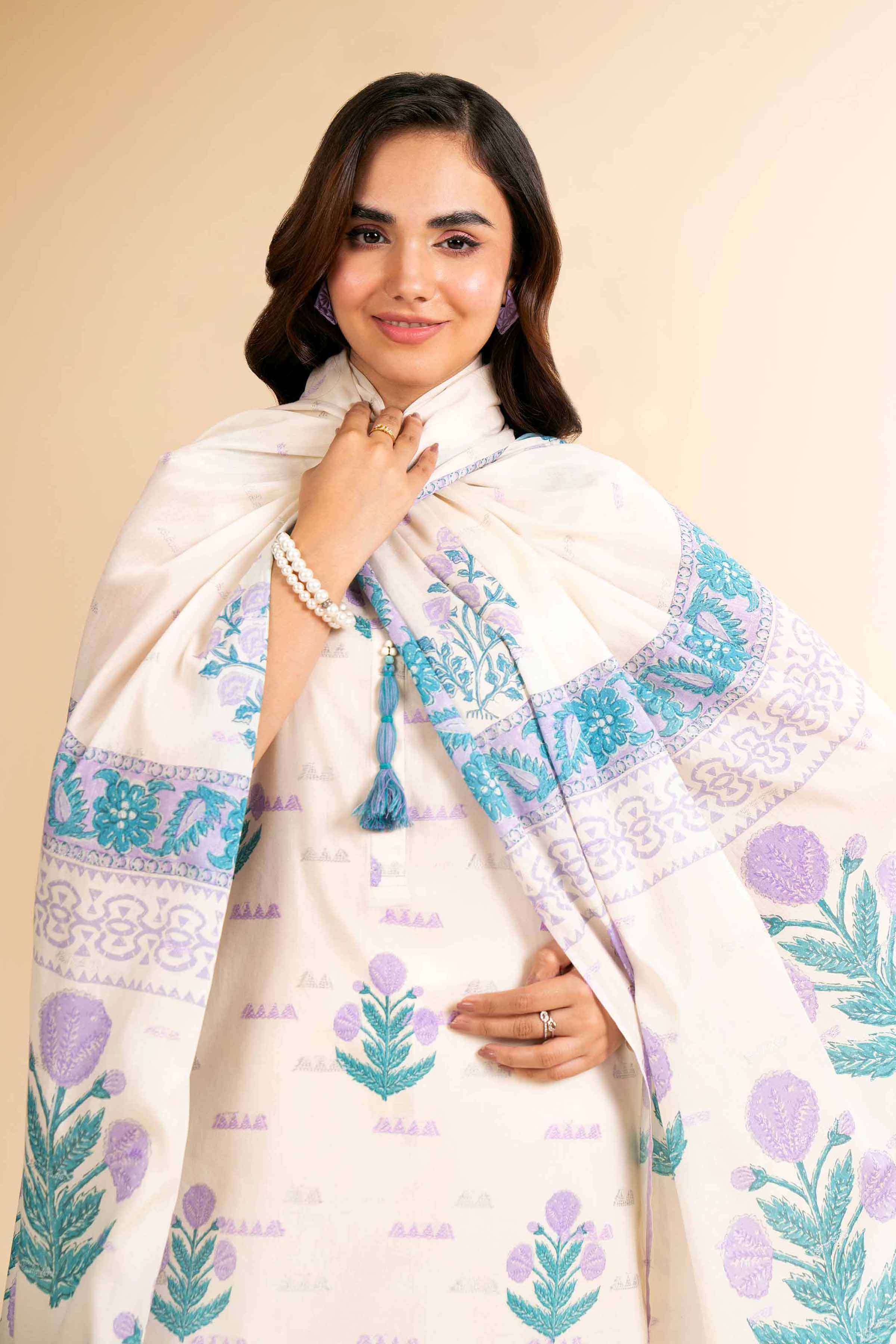 3 Piece - Digital Printed Embroidered Suit - 42501638 for Women - Unstitched Collection | Nishat | Shop Online