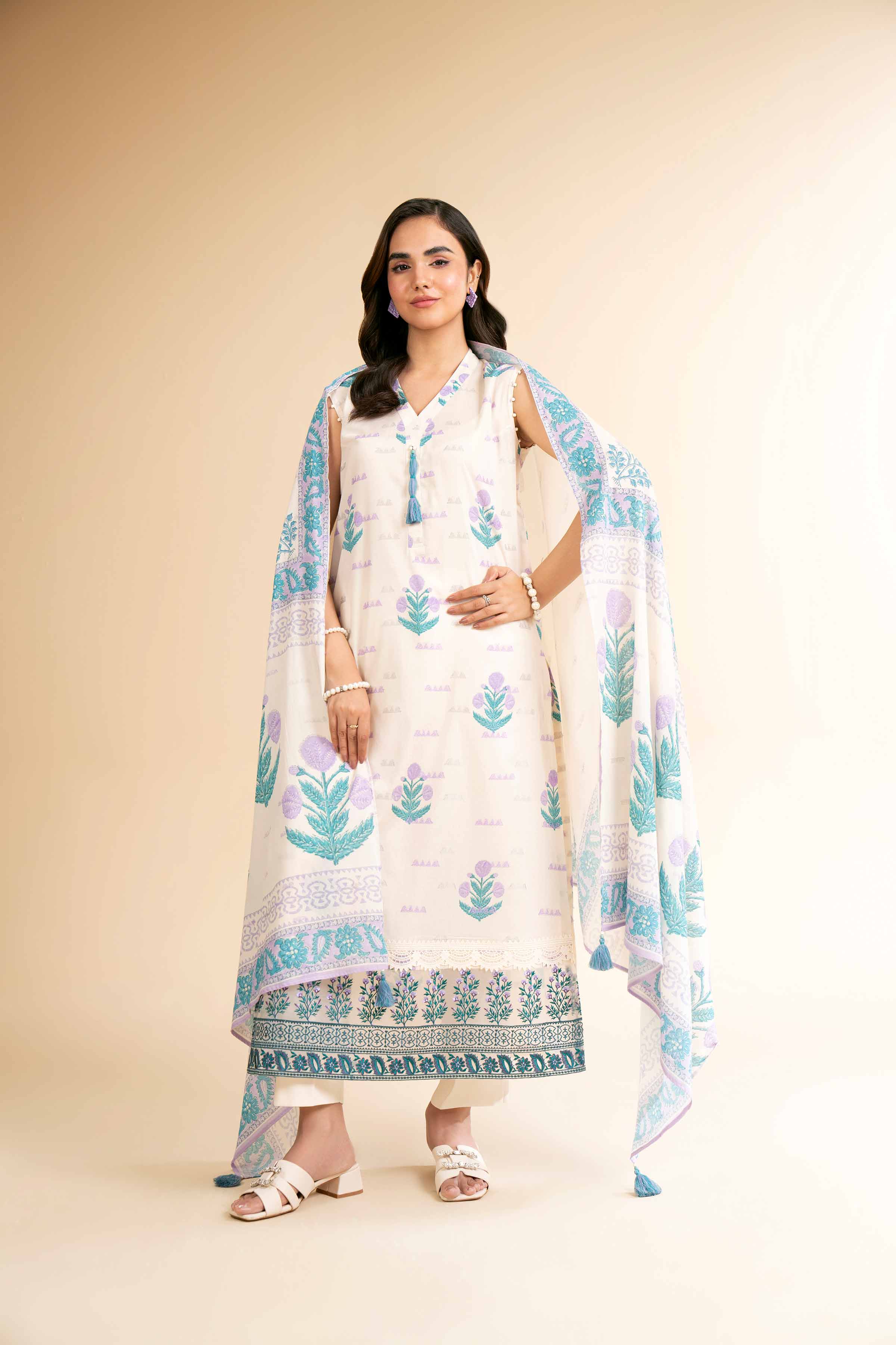 3 Piece - Digital Printed Embroidered Suit - 42501638 for Women - Unstitched Collection | Nishat | Shop Online