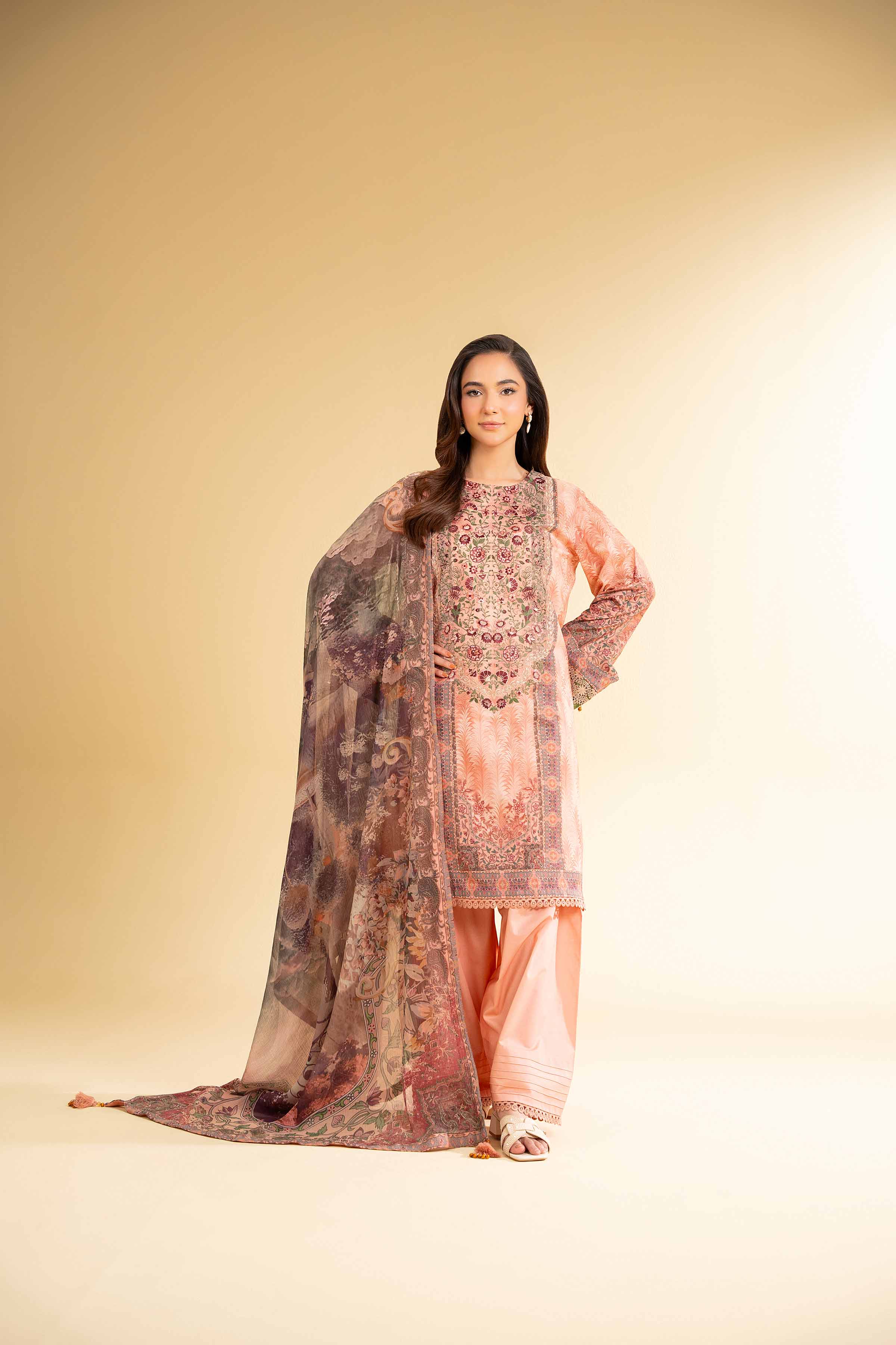 3 Piece - Digital Printed Embroidered Suit - 42501642 for Women - Unstitched Collection | Nishat | Shop Online