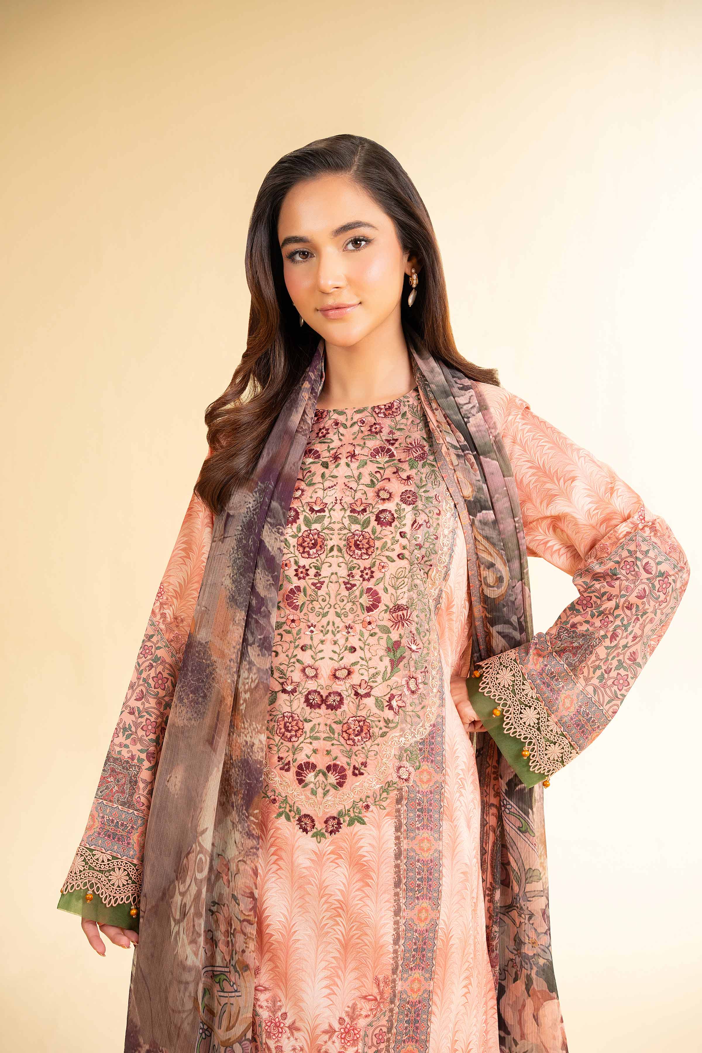 3 Piece - Digital Printed Embroidered Suit - 42501642 for Women - Unstitched Collection | Nishat | Shop Online