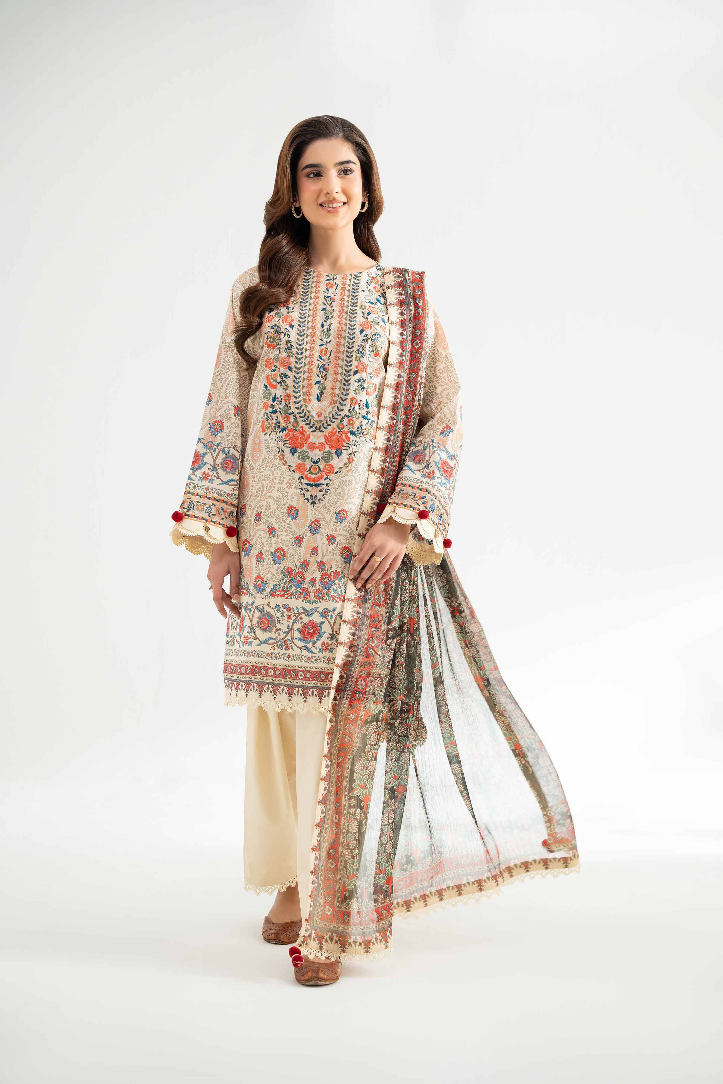 3 Piece - Digital Printed Embroidered Suit - 42501645 for Women - Unstitched Collection | Nishat | Shop Online