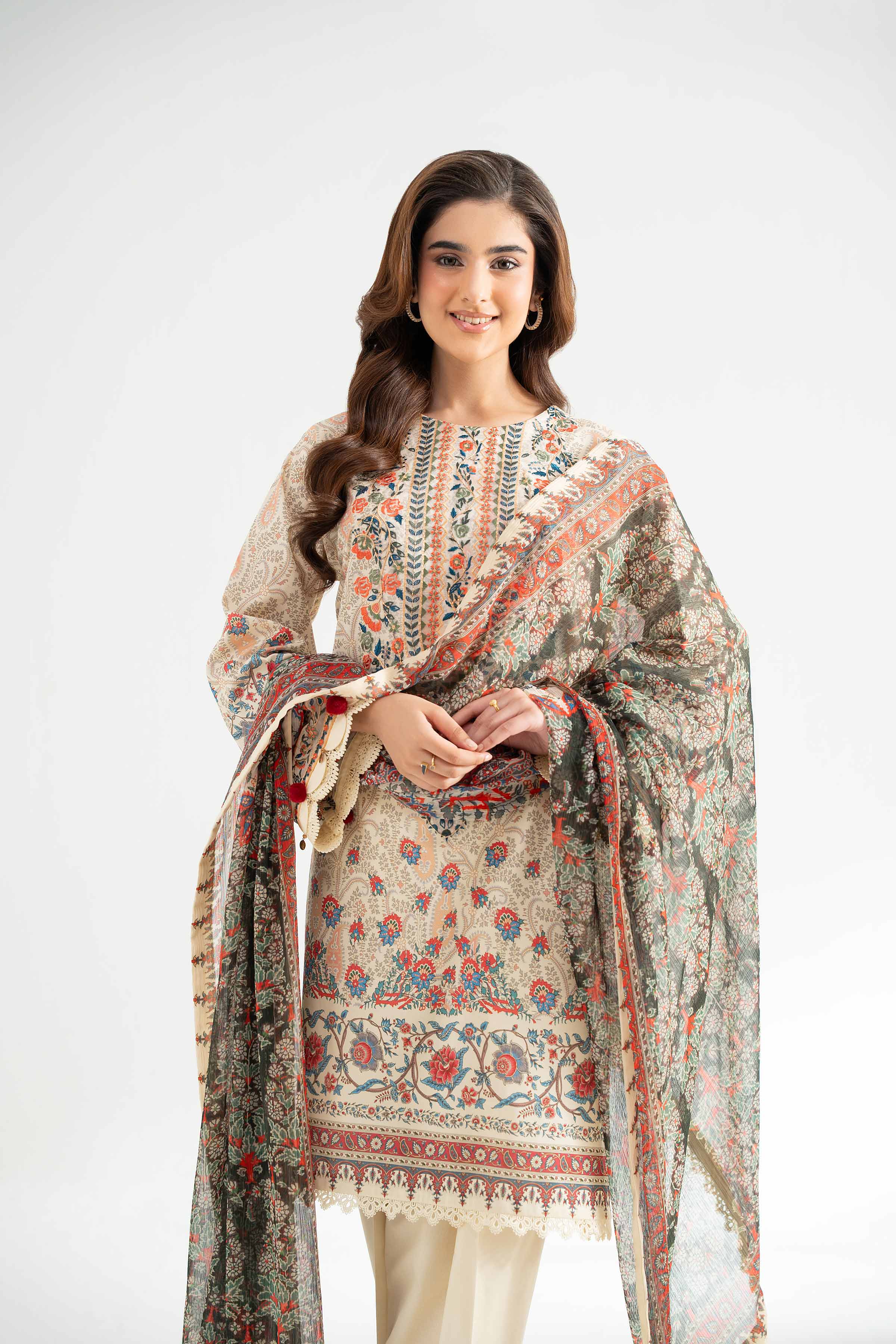 3 Piece - Digital Printed Embroidered Suit - 42501645 for Women - Unstitched Collection | Nishat | Shop Online