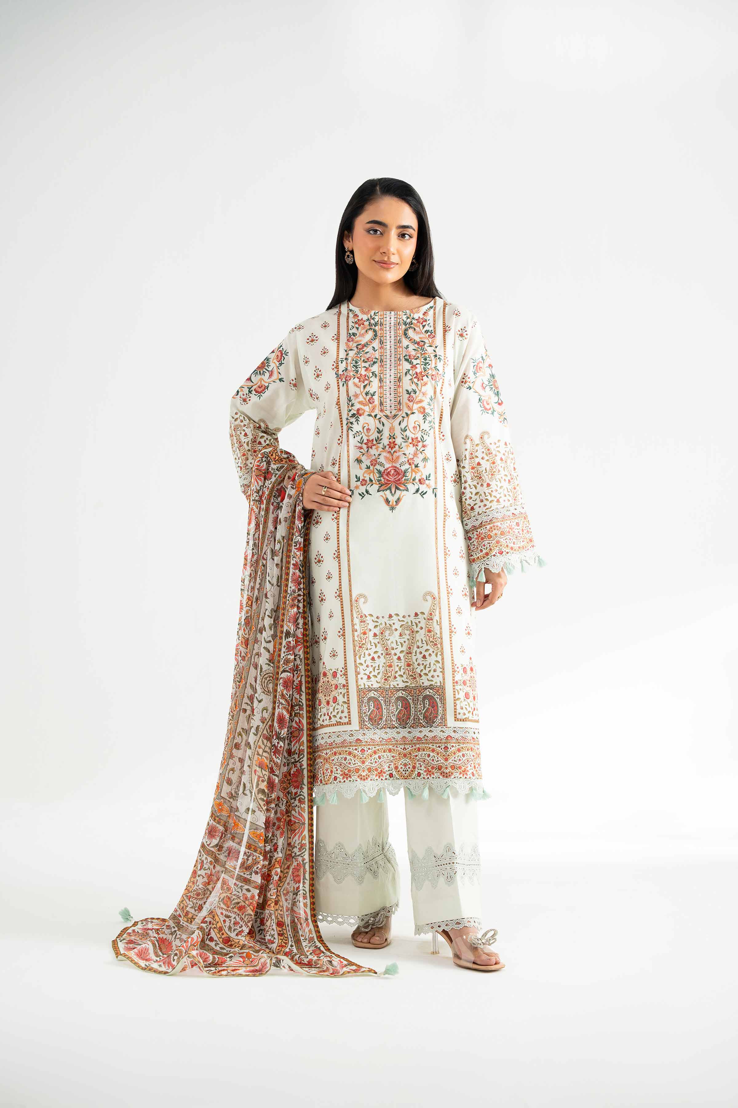 3 Piece - Digital Printed Embroidered Suit - 42501647 for Women - Unstitched Collection | Nishat | Shop Online