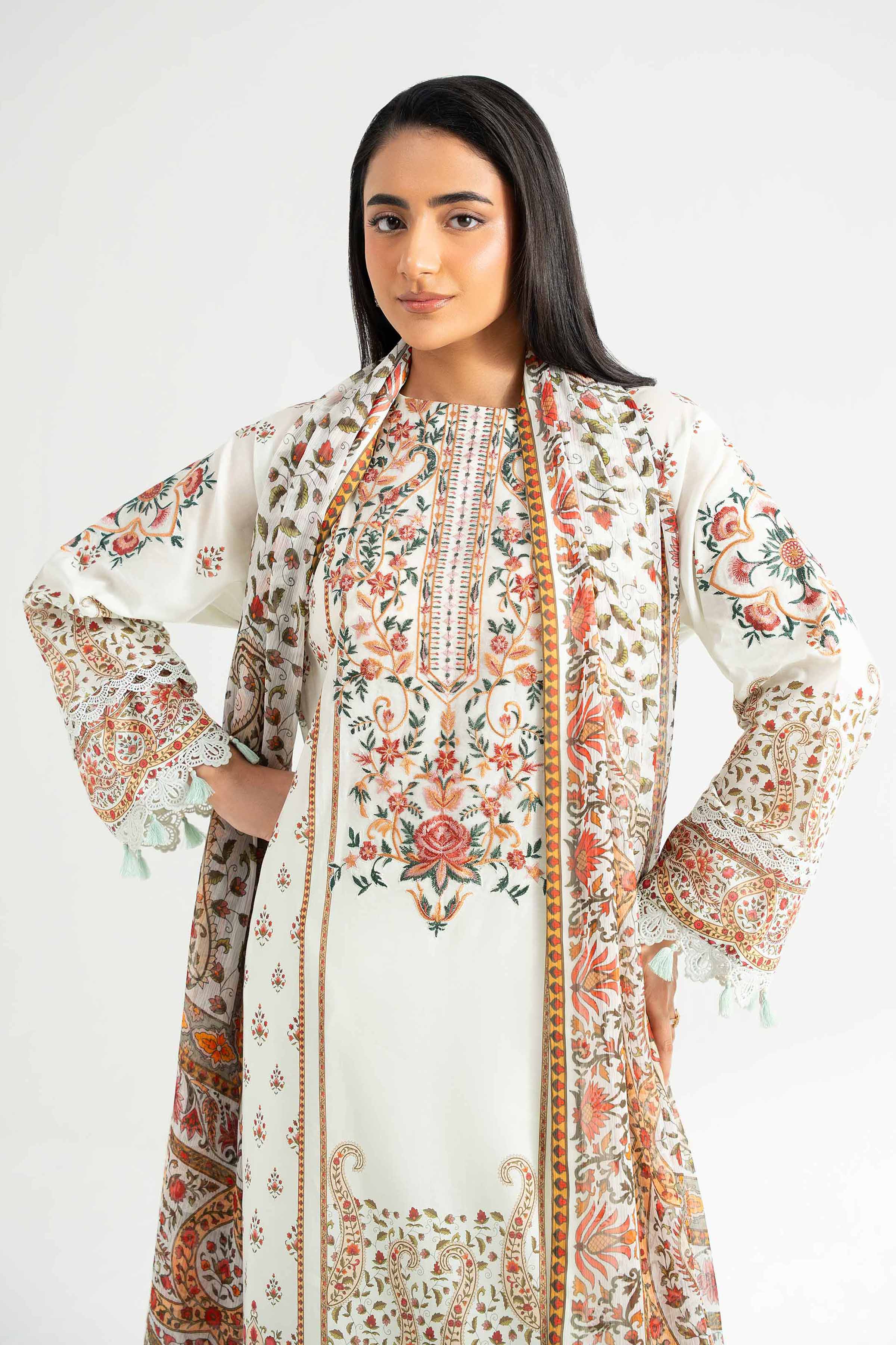 3 Piece - Digital Printed Embroidered Suit - 42501647 for Women - Unstitched Collection | Nishat | Shop Online