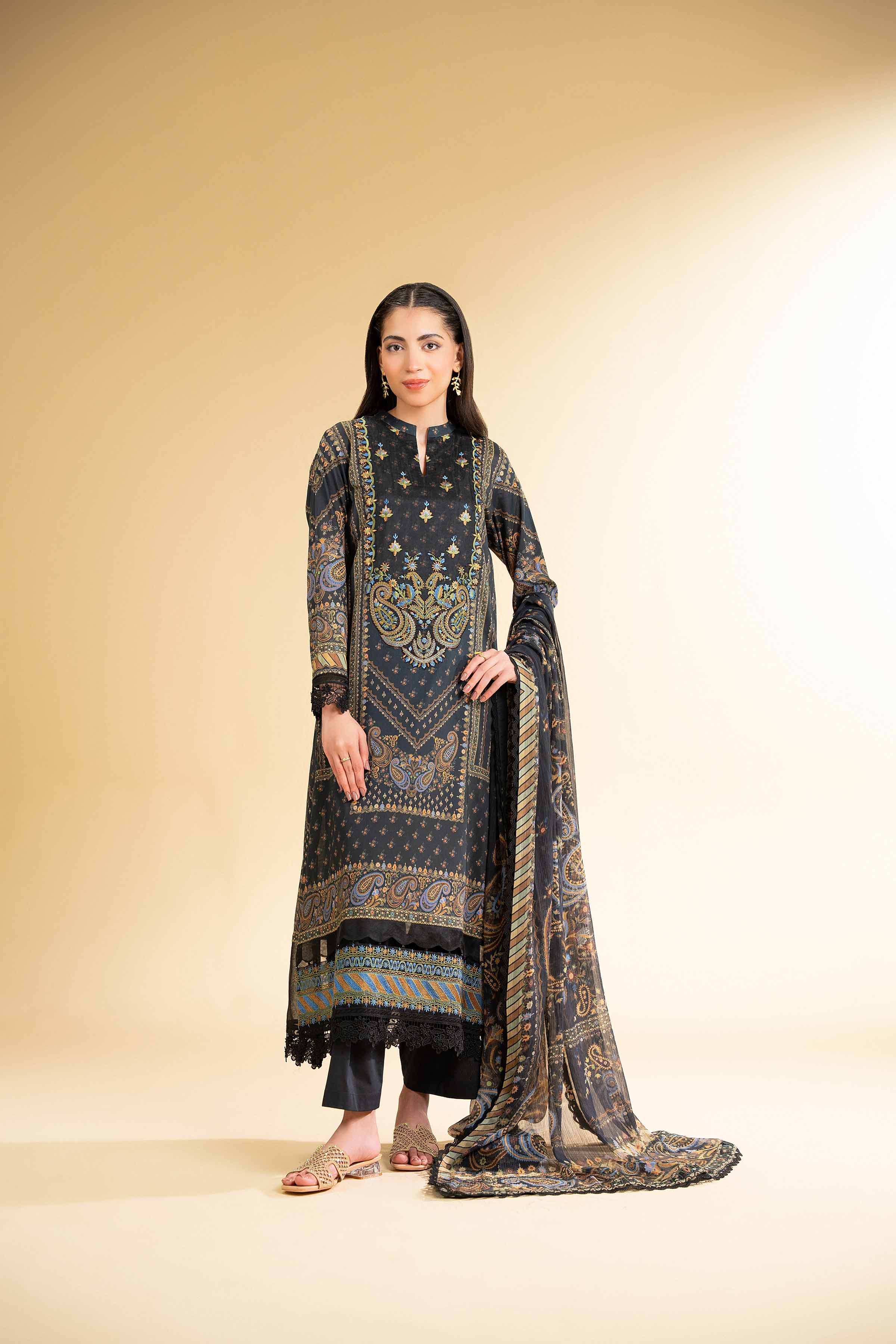3 Piece - Digital Printed Embroidered Suit - 42501648 for Women - Unstitched Collection | Nishat | Shop Online