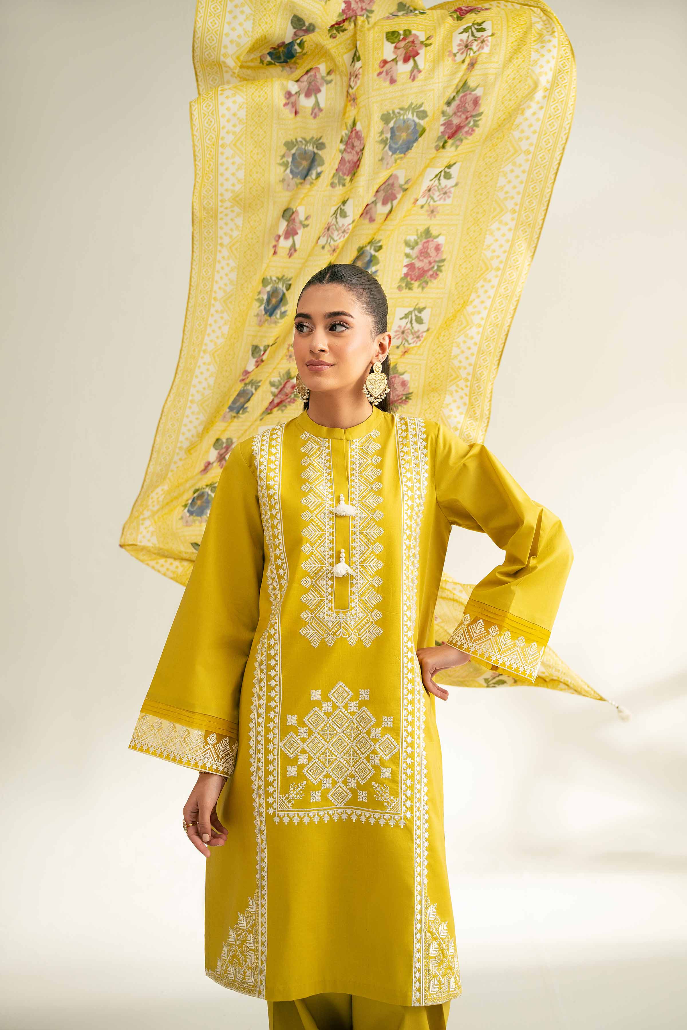 3 Piece - Printed Embroidered Suit - 42501649 for Women - Unstitched Collection | Nishat | Shop Online