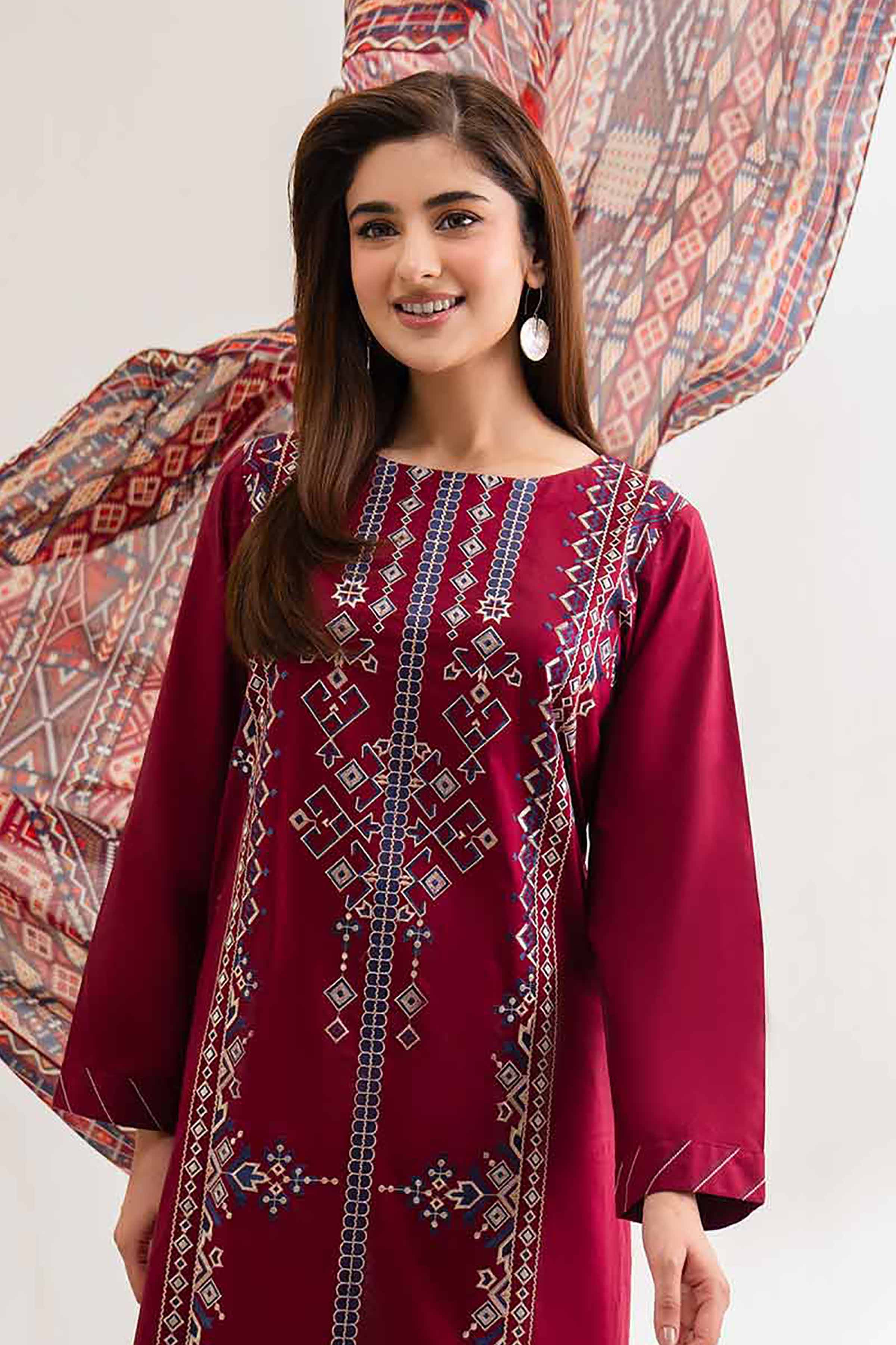 3 Piece - Printed Embroidered Suit - 42501650 for Women - Unstitched Collection | Nishat | Shop Online
