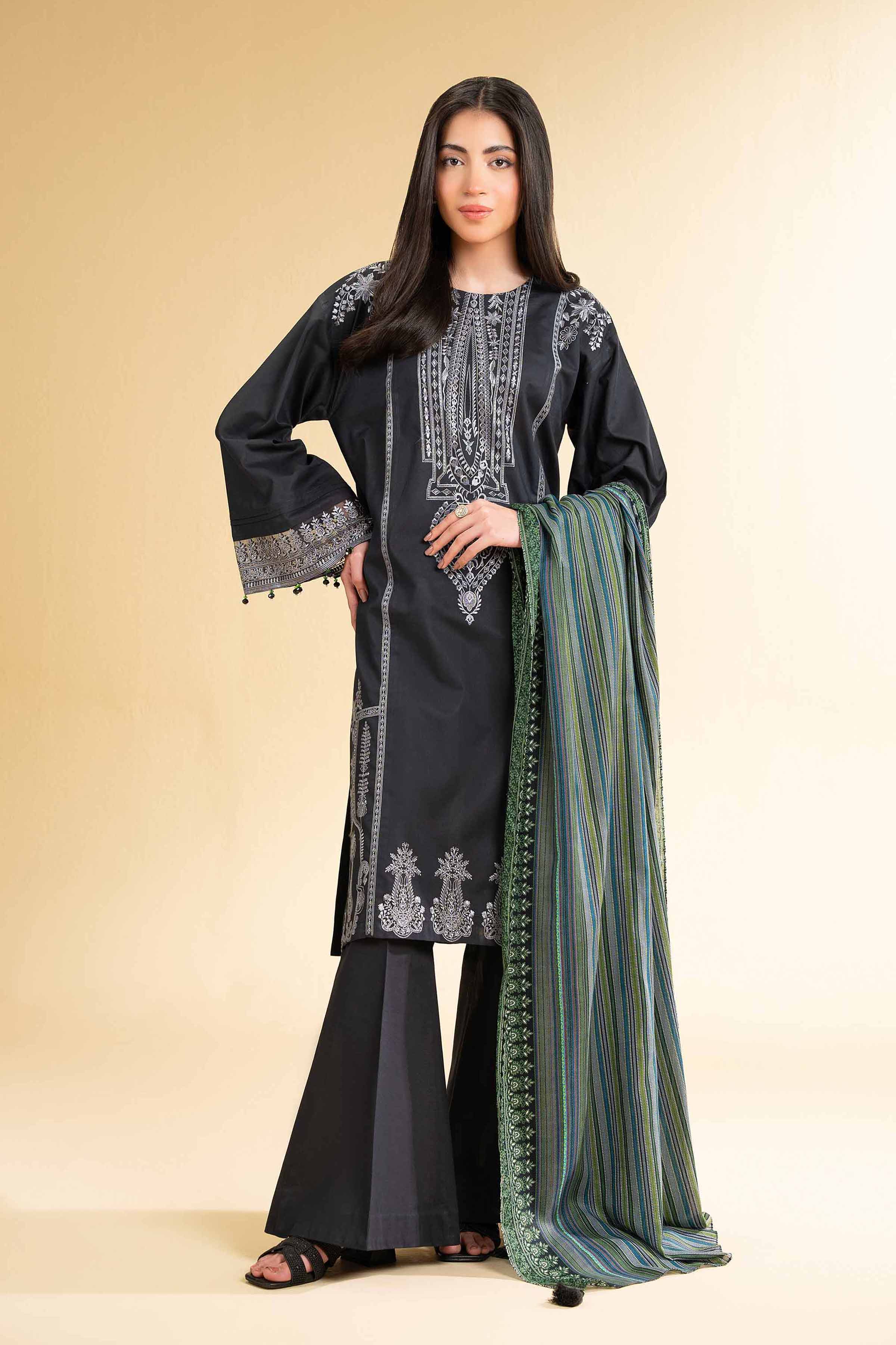 3 Piece - Printed Embroidered Suit - 42501652 for Women - Unstitched Collection | Nishat | Shop Online