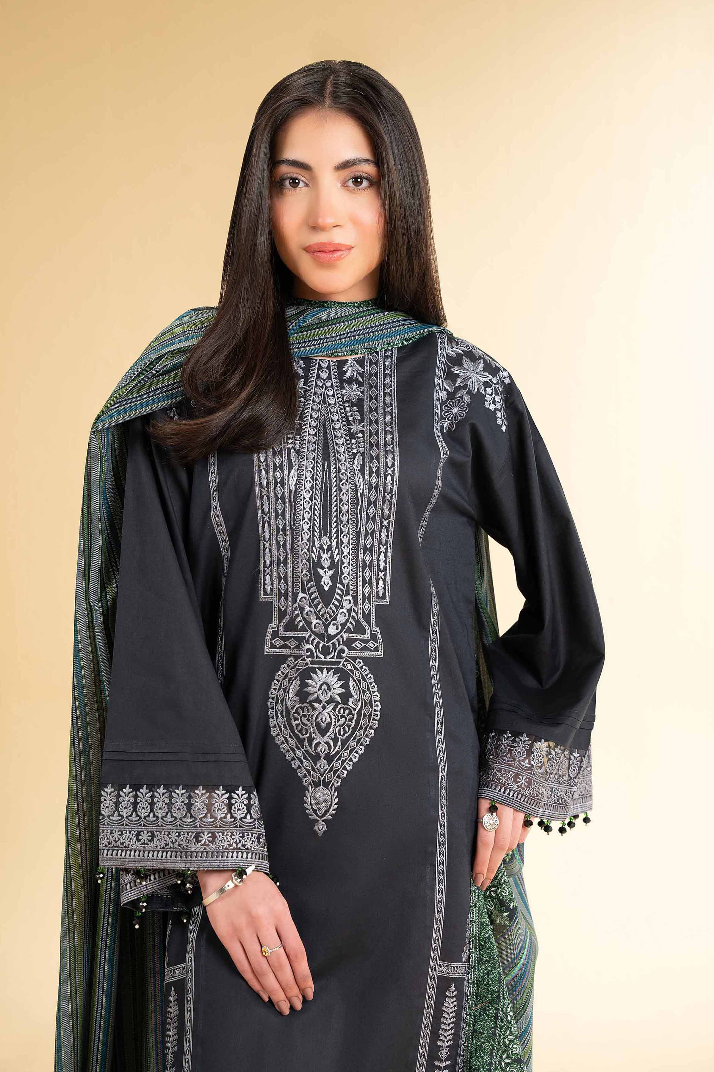 3 Piece - Printed Embroidered Suit - 42501652 for Women - Unstitched Collection | Nishat | Shop Online