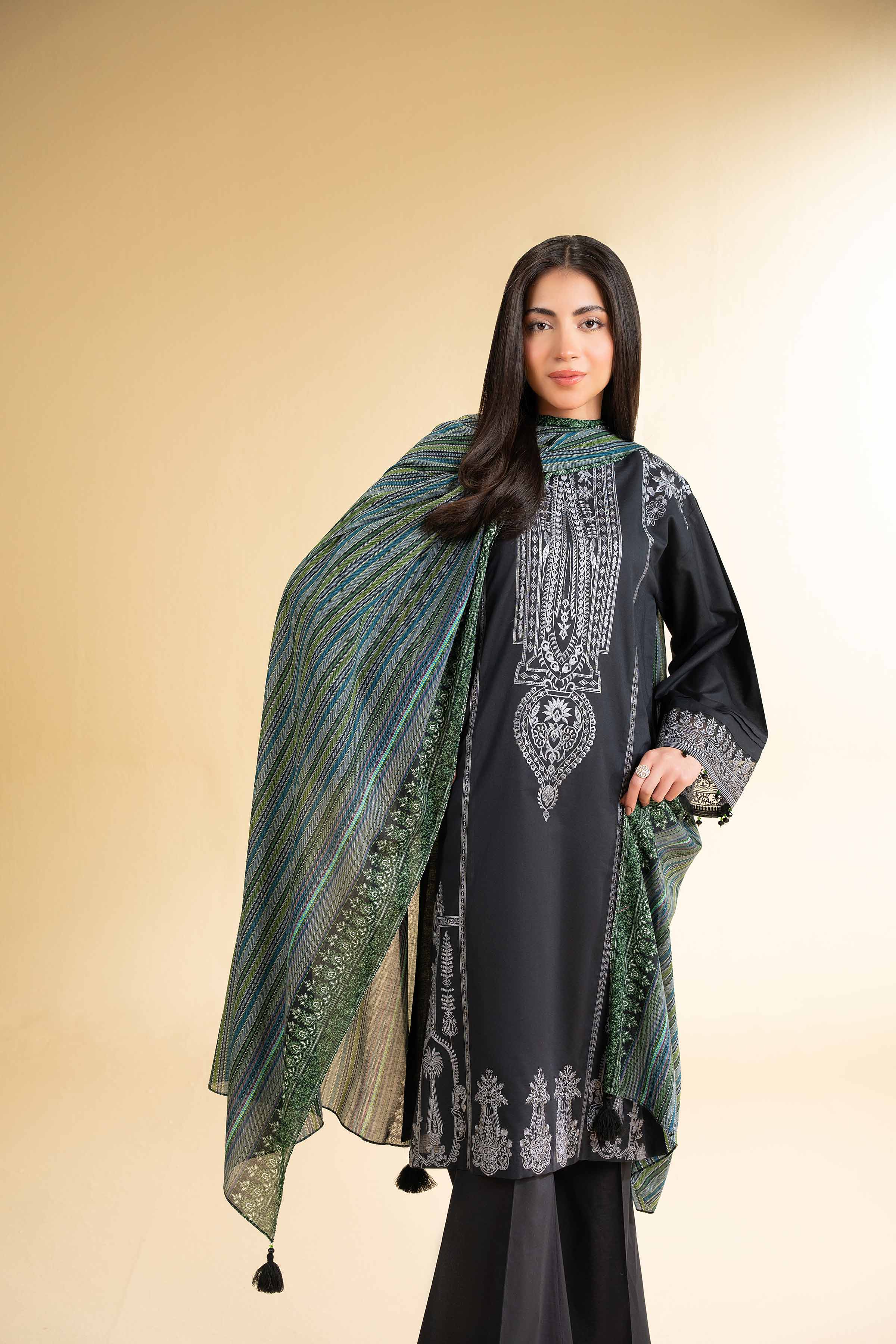3 Piece - Printed Embroidered Suit - 42501652 for Women - Unstitched Collection | Nishat | Shop Online