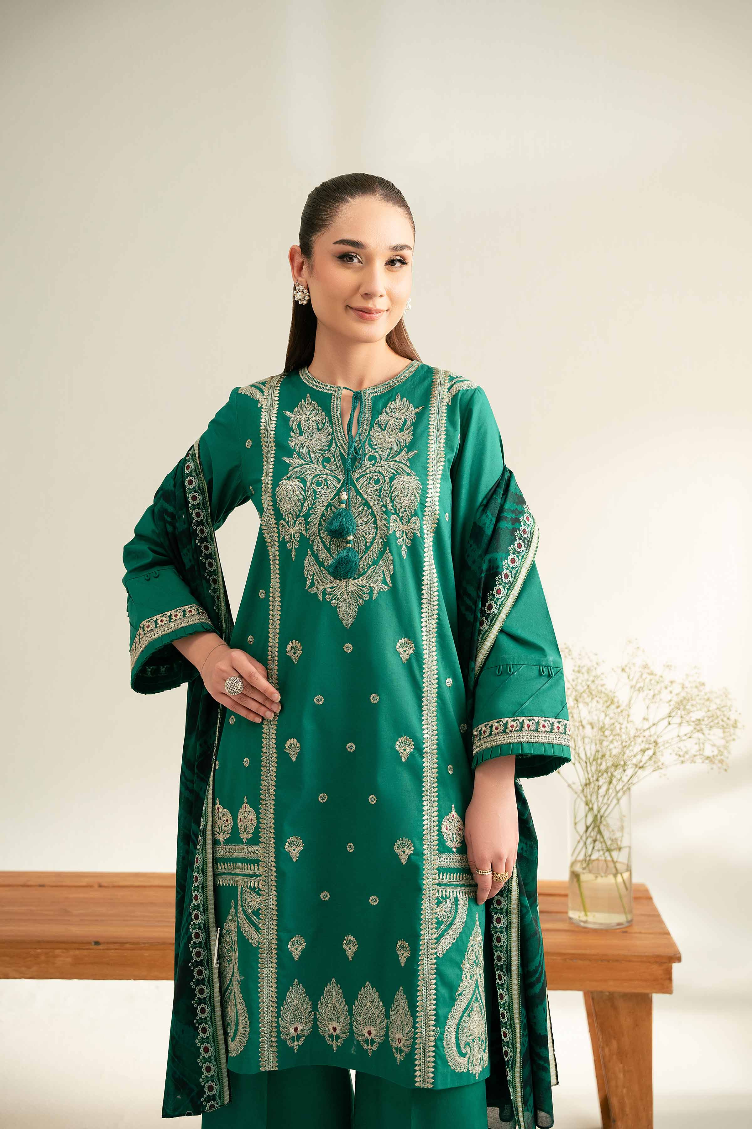3 Piece - Printed Embroidered Suit - 42501655 for Women - Unstitched Collection | Nishat | Shop Online