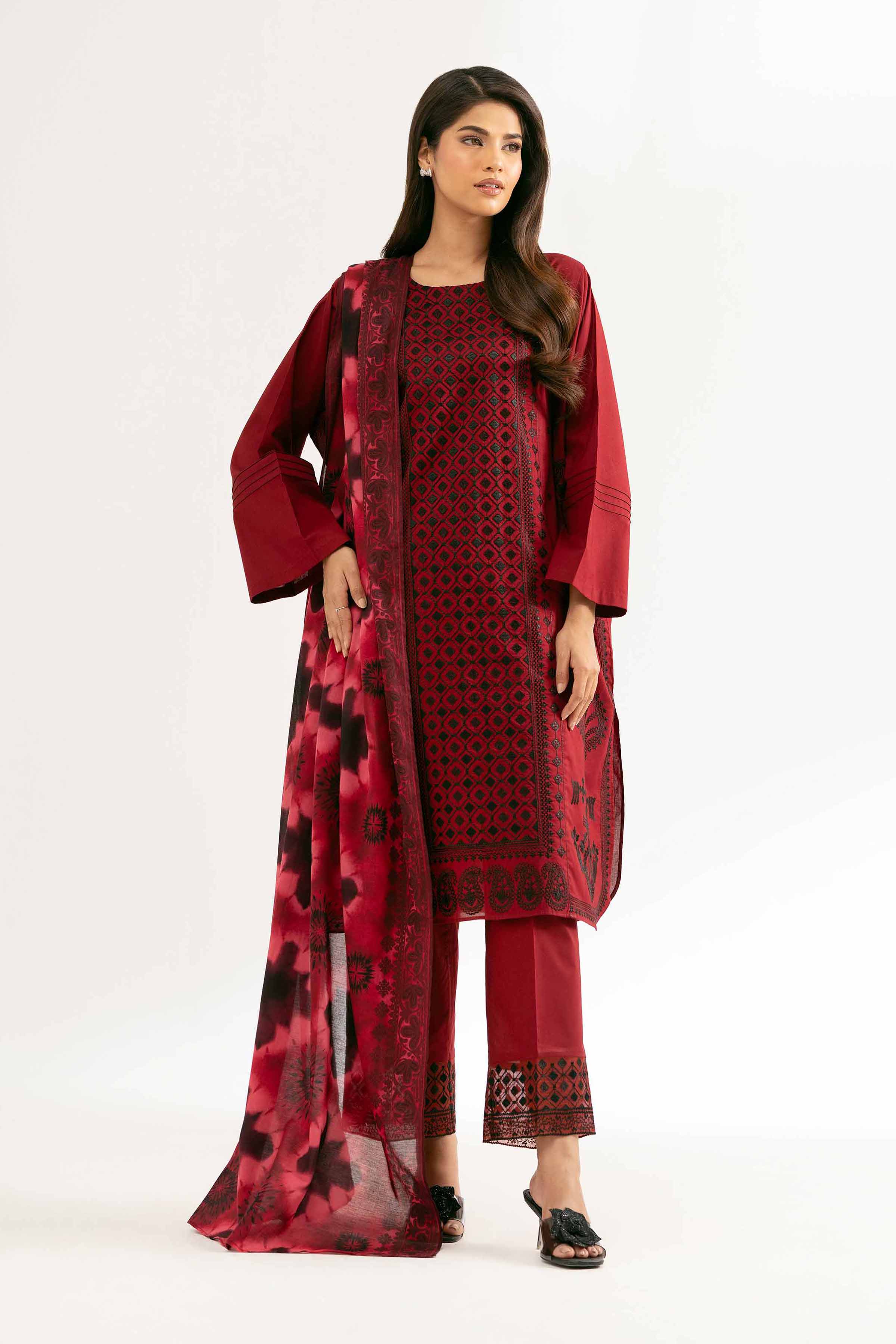 3 Piece - Printed Embroidered Suit - 42501656 for Women - Unstitched Collection | Nishat | Shop Online