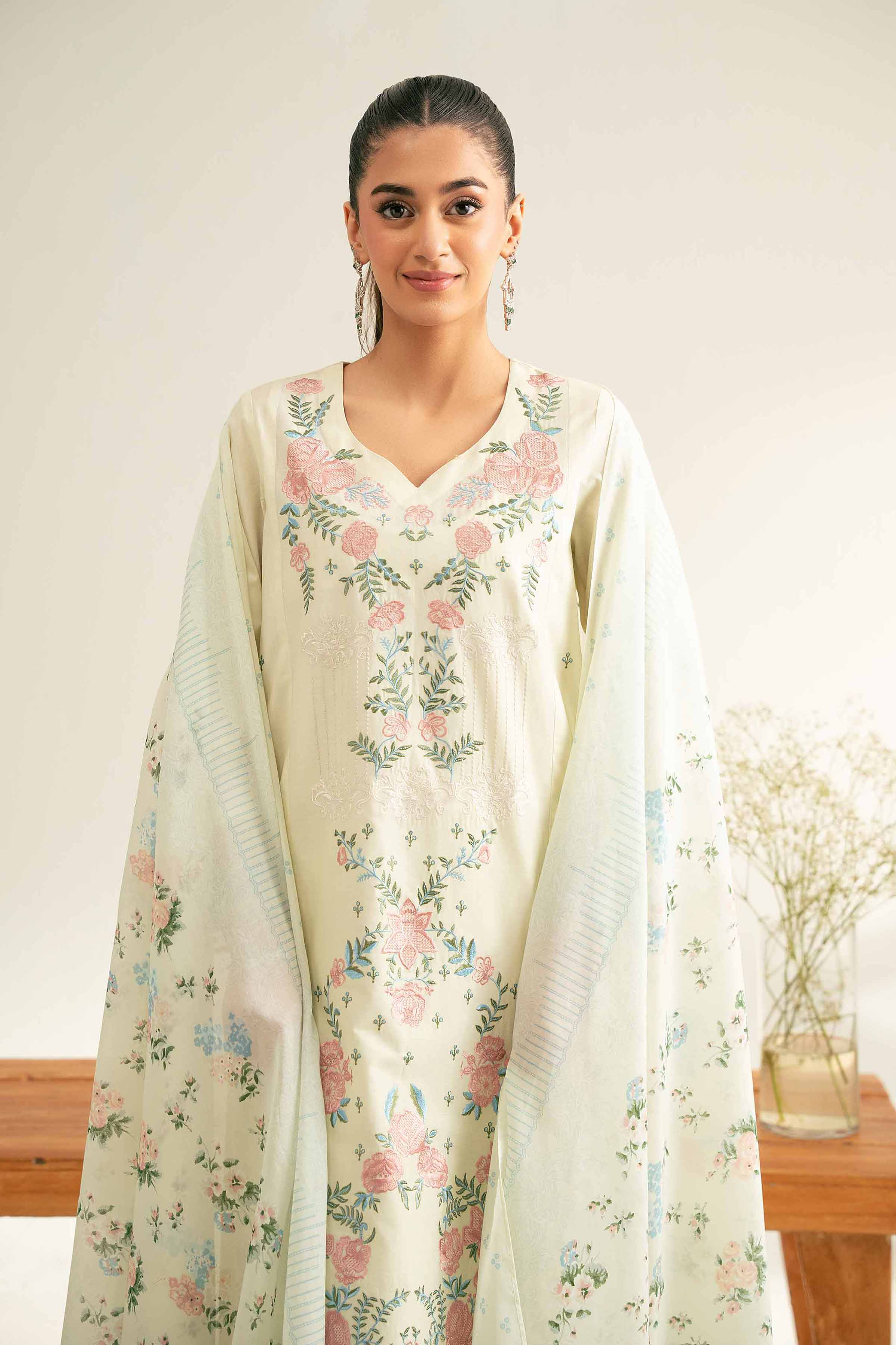 3 Piece - Printed Embroidered Suit - 42501658 for Women - Unstitched Collection | Nishat | Shop Online