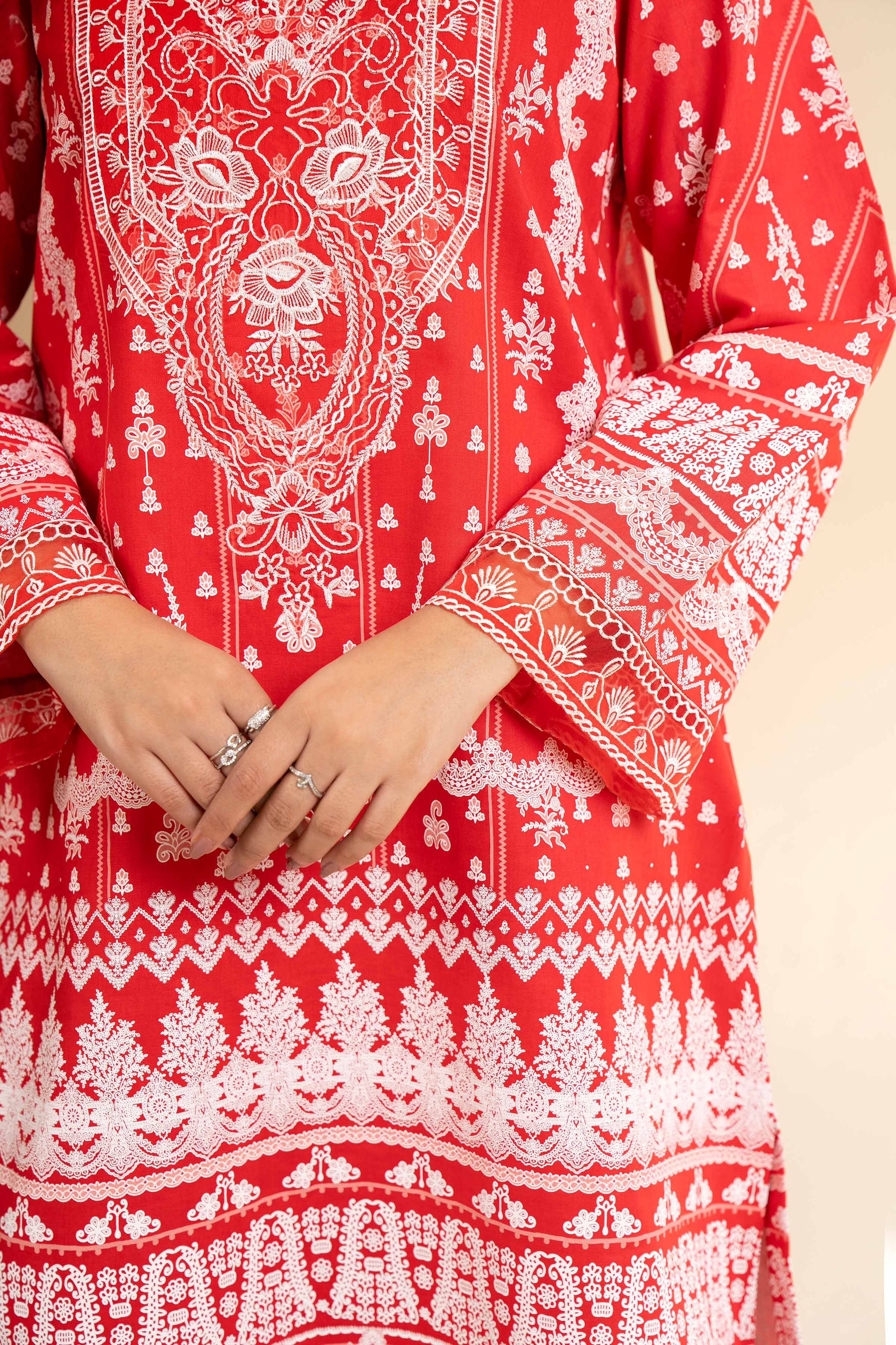 3 Piece - Flatbed Paste Embroidered Suit - 42501662 for Women - Unstitched Collection | Nishat | Shop Online