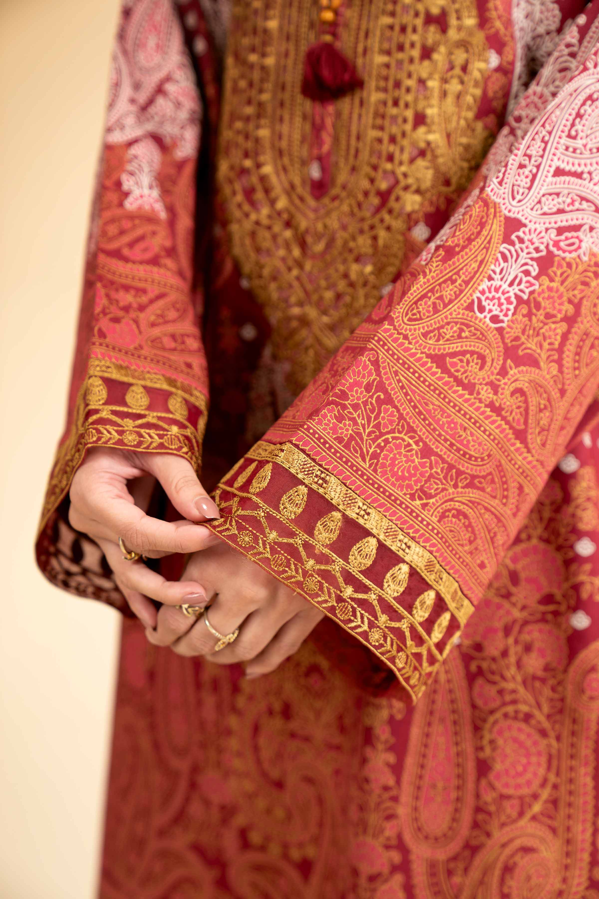 3 Piece - Flatbed Paste Embroidered Suit - 42501663 for Women - Unstitched Collection | Nishat | Shop Online