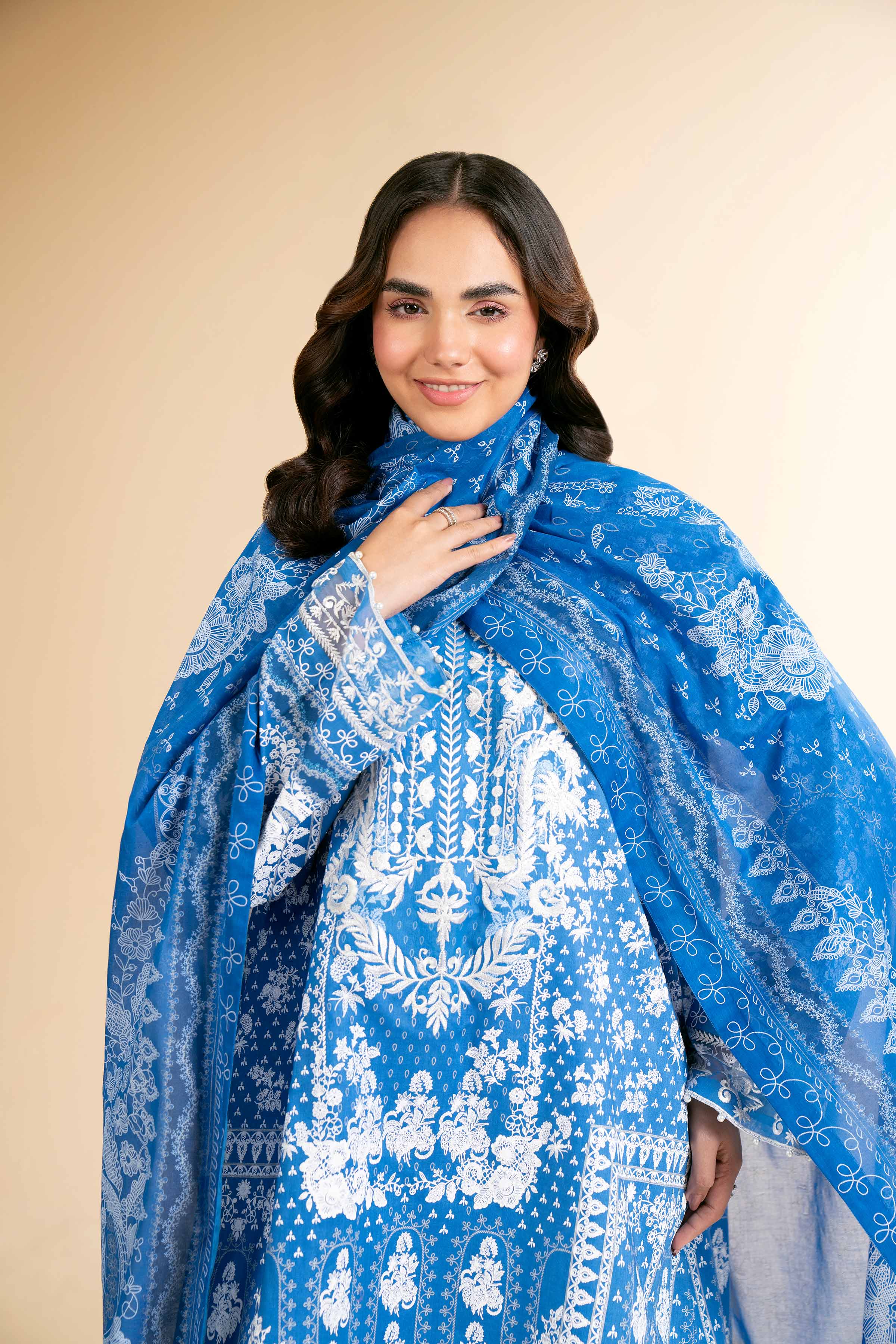 3 Piece - Flatbed Paste Embroidered Suit - 42501664 for Women - Unstitched Collection | Nishat | Shop Online