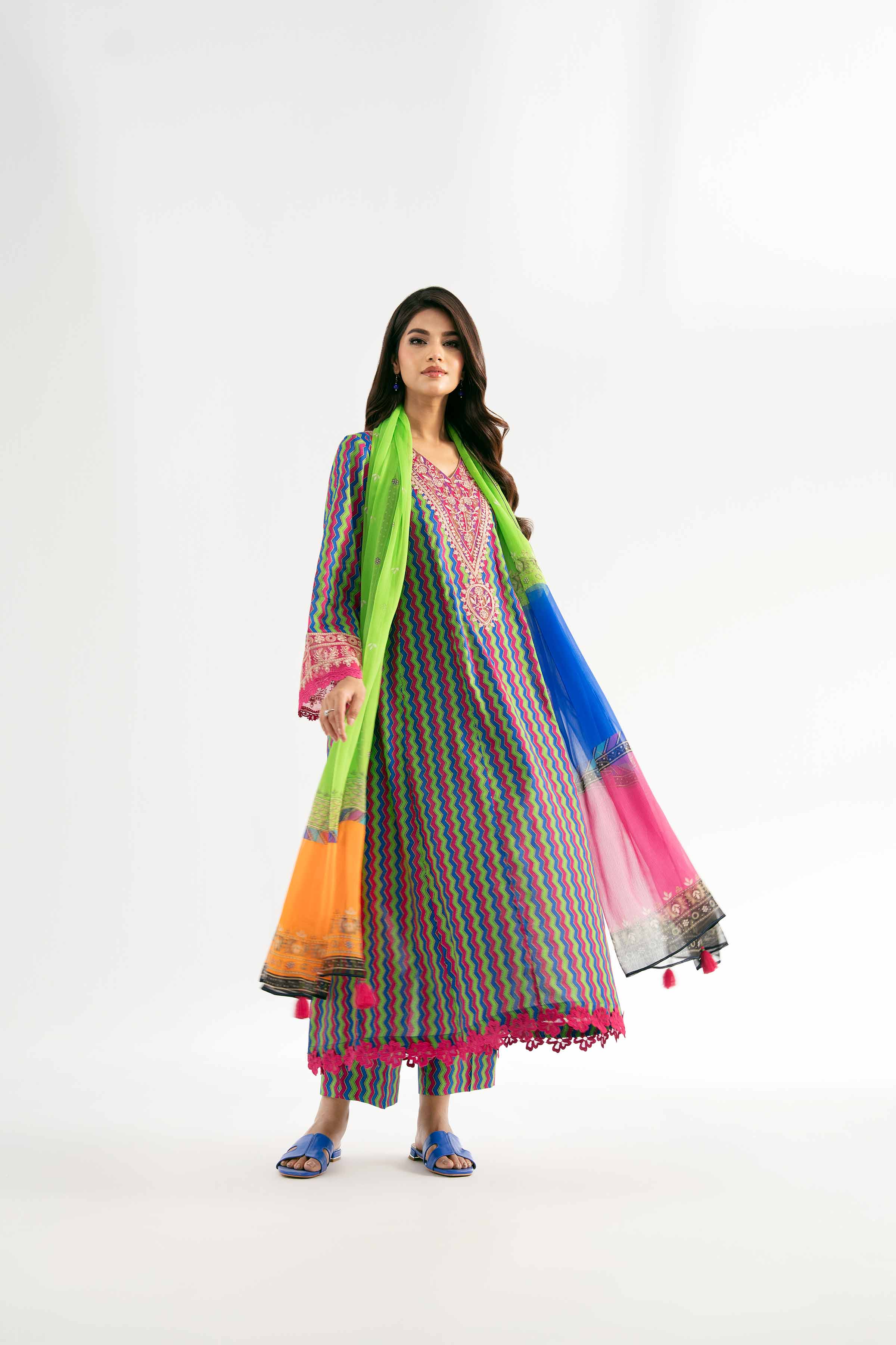 3 Piece - Digital Printed Embroidered Suit - 42501699 for Women - Unstitched Collection | Nishat | Shop Online