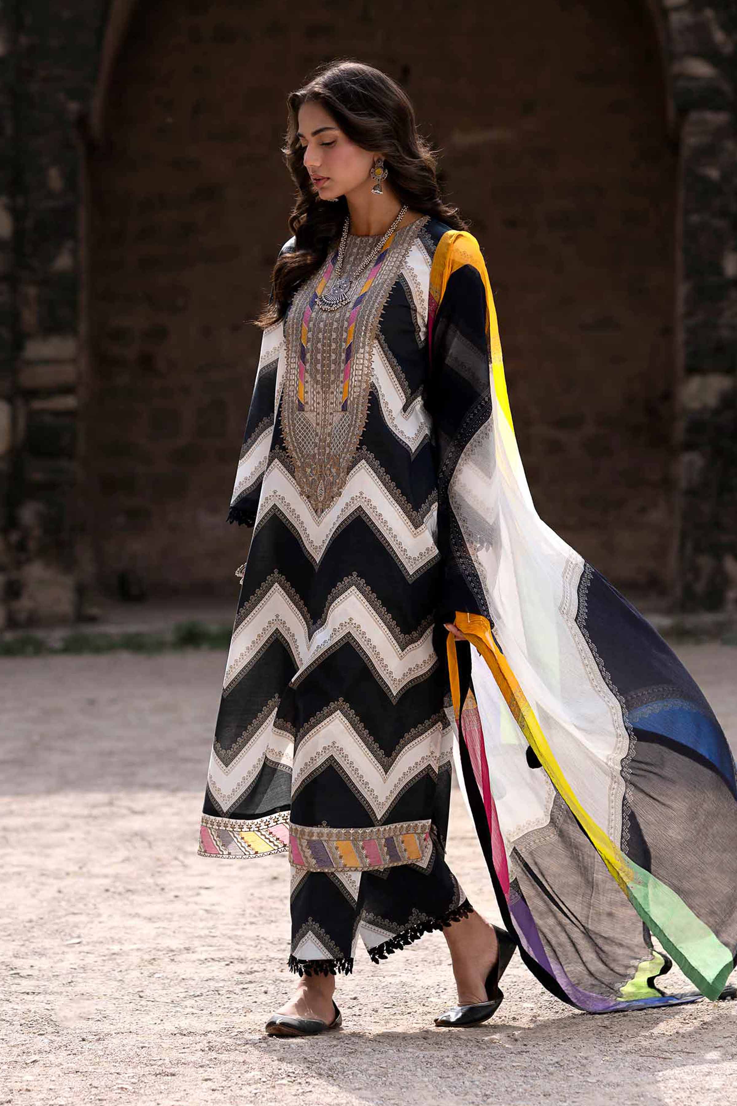 3 Piece - Digital Printed Embroidered Suit - 42501700 for Women - Unstitched Collection | Nishat | Shop Online