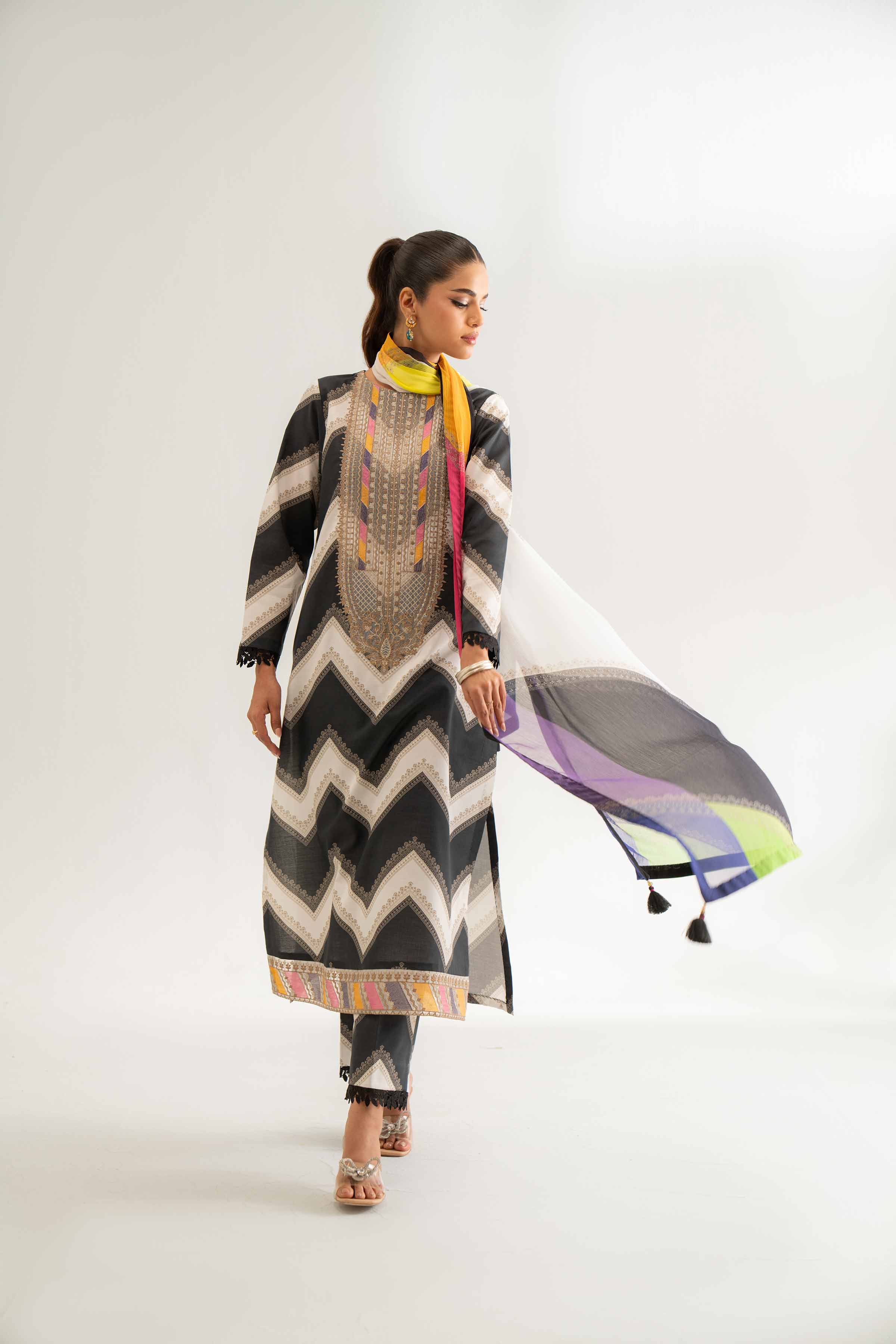 3 Piece - Digital Printed Embroidered Suit - 42501700 for Women - Unstitched Collection | Nishat | Shop Online