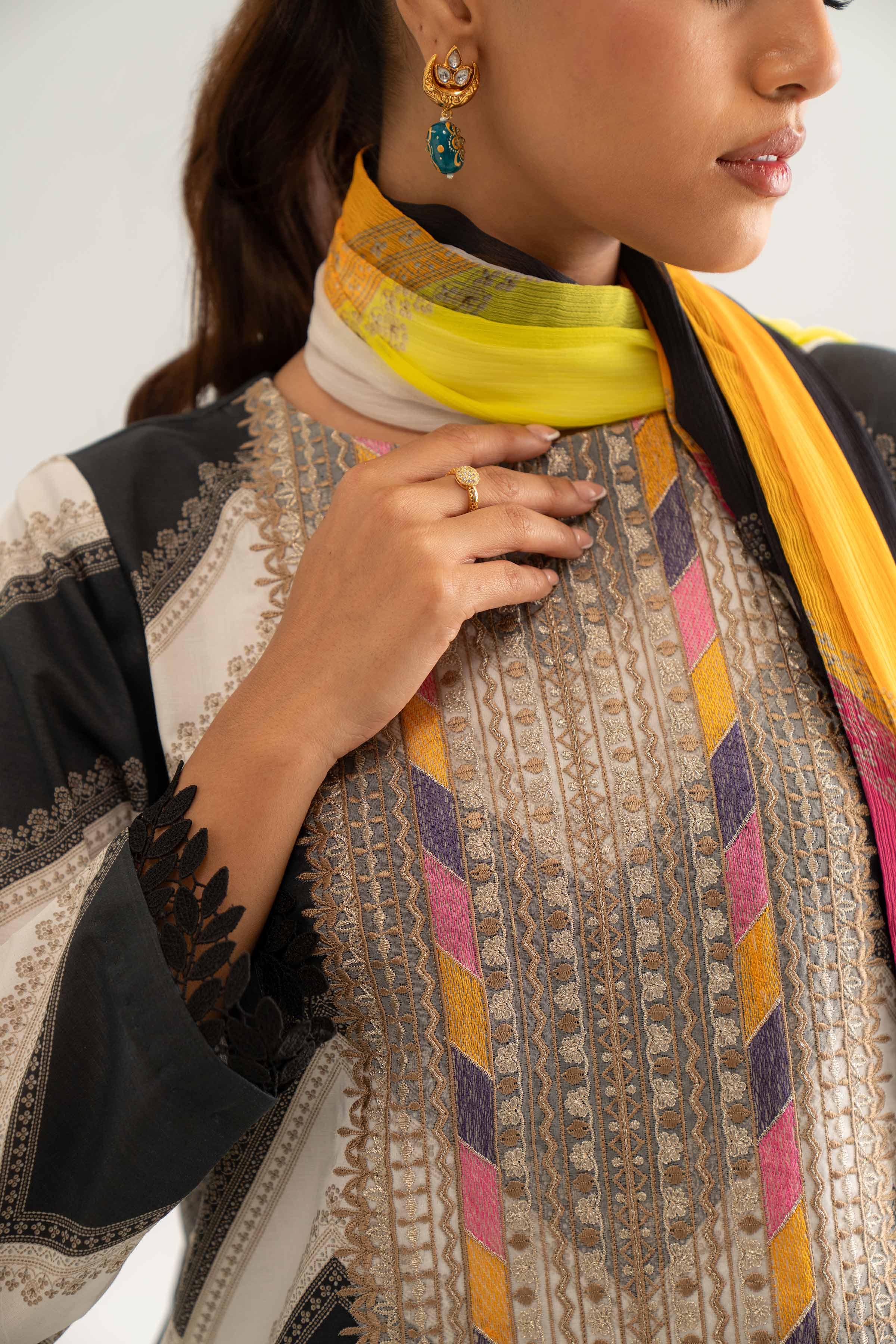 3 Piece - Digital Printed Embroidered Suit - 42501700 for Women - Unstitched Collection | Nishat | Shop Online