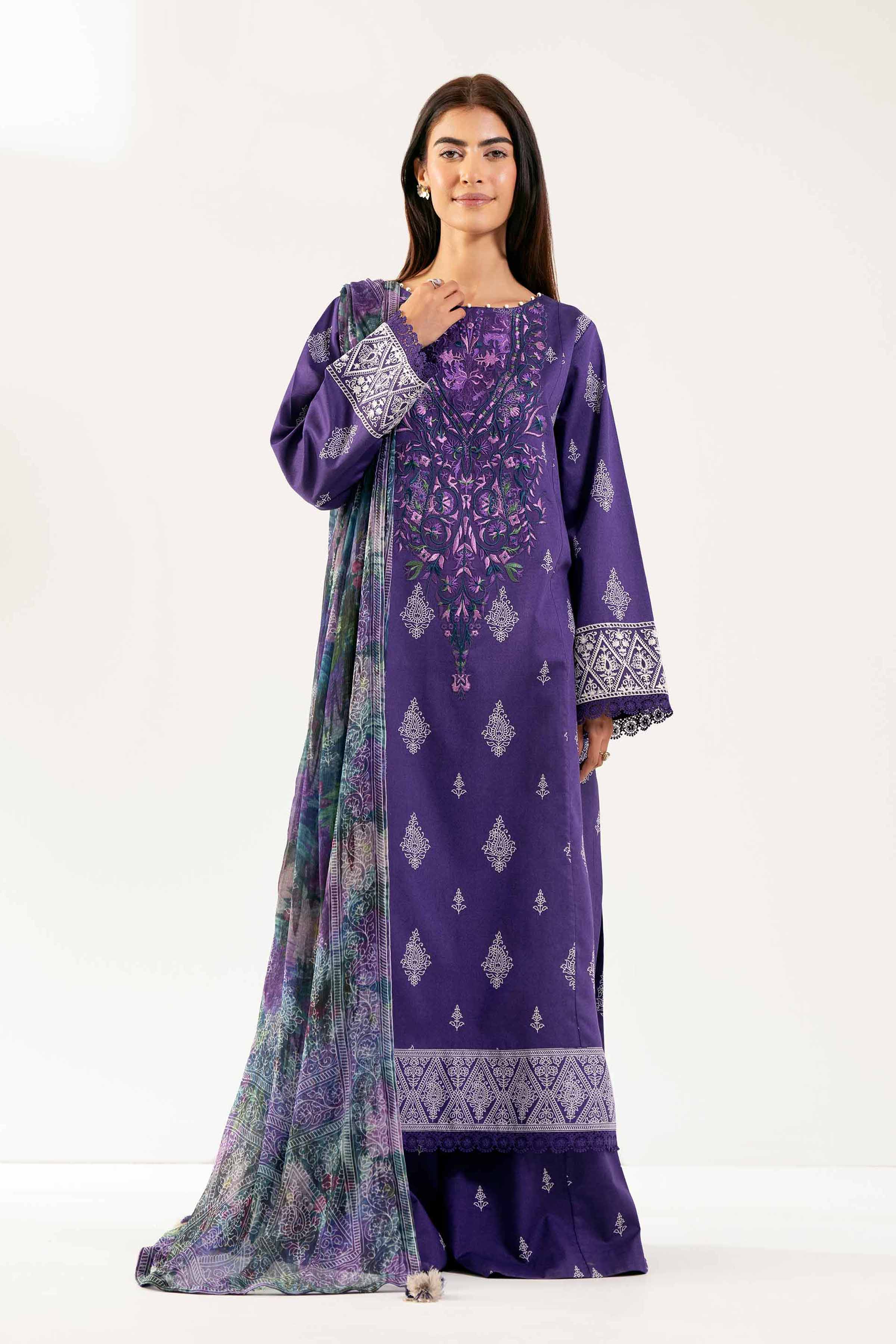 3 Piece - Digital Printed Embroidered Suit - 42501701 for Women - Unstitched Collection | Nishat | Shop Online