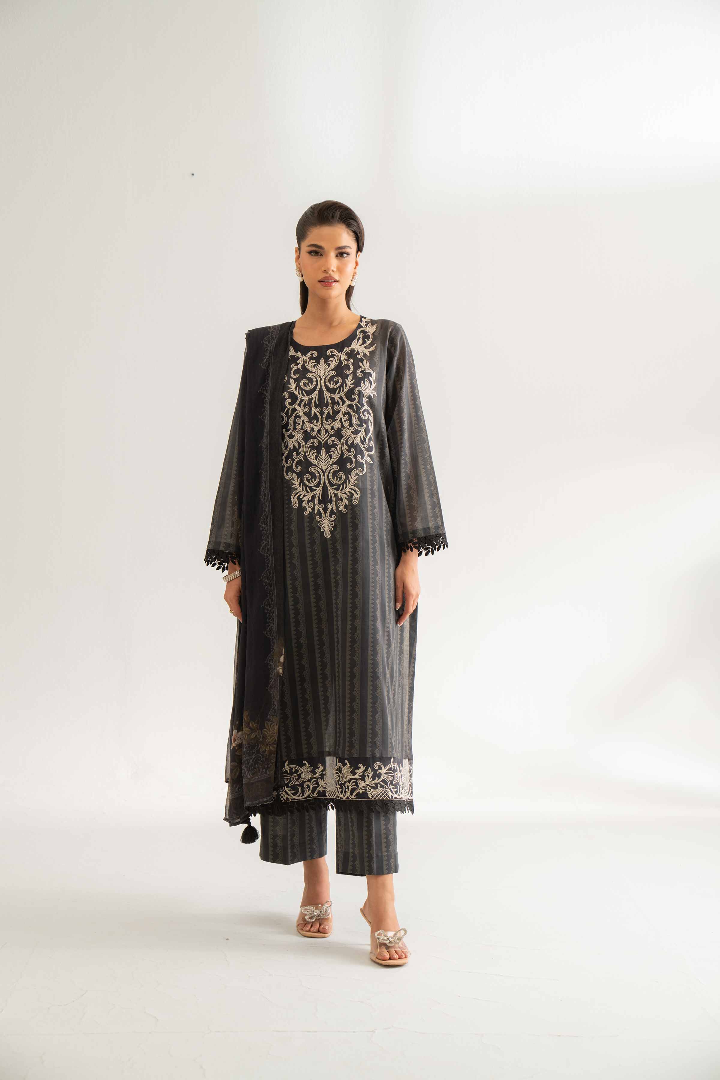 3 Piece - Digital Printed Embroidered Suit - 42501703 for Women - Unstitched Collection | Nishat | Shop Online