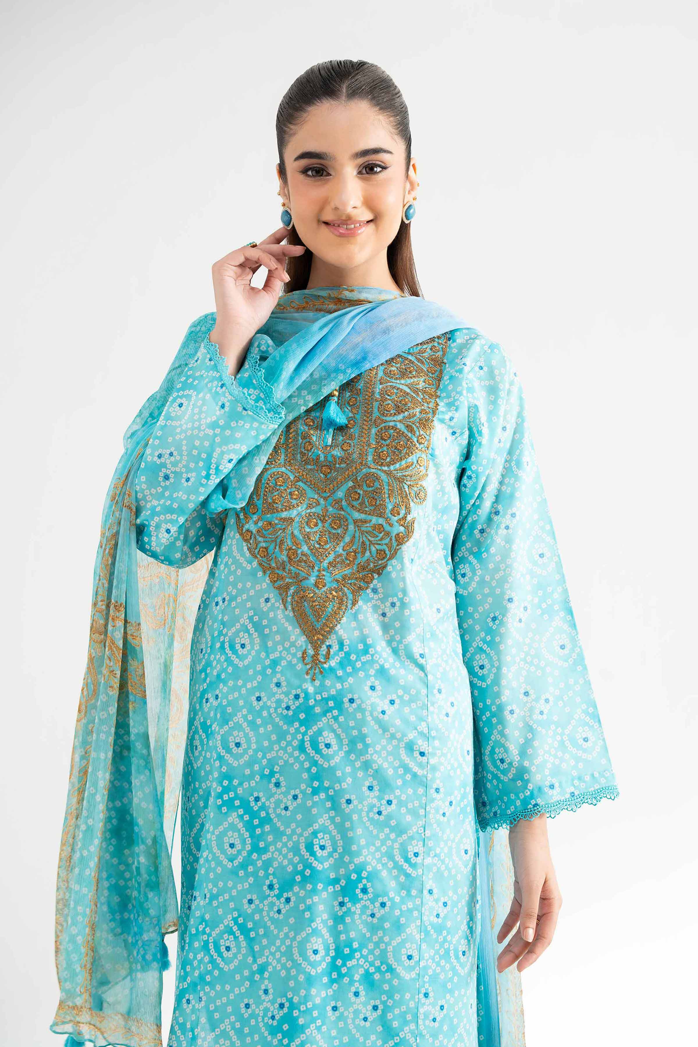 3 Piece - Digital Printed Embroidered Suit - 42501705 for Women - Unstitched Collection | Nishat | Shop Online