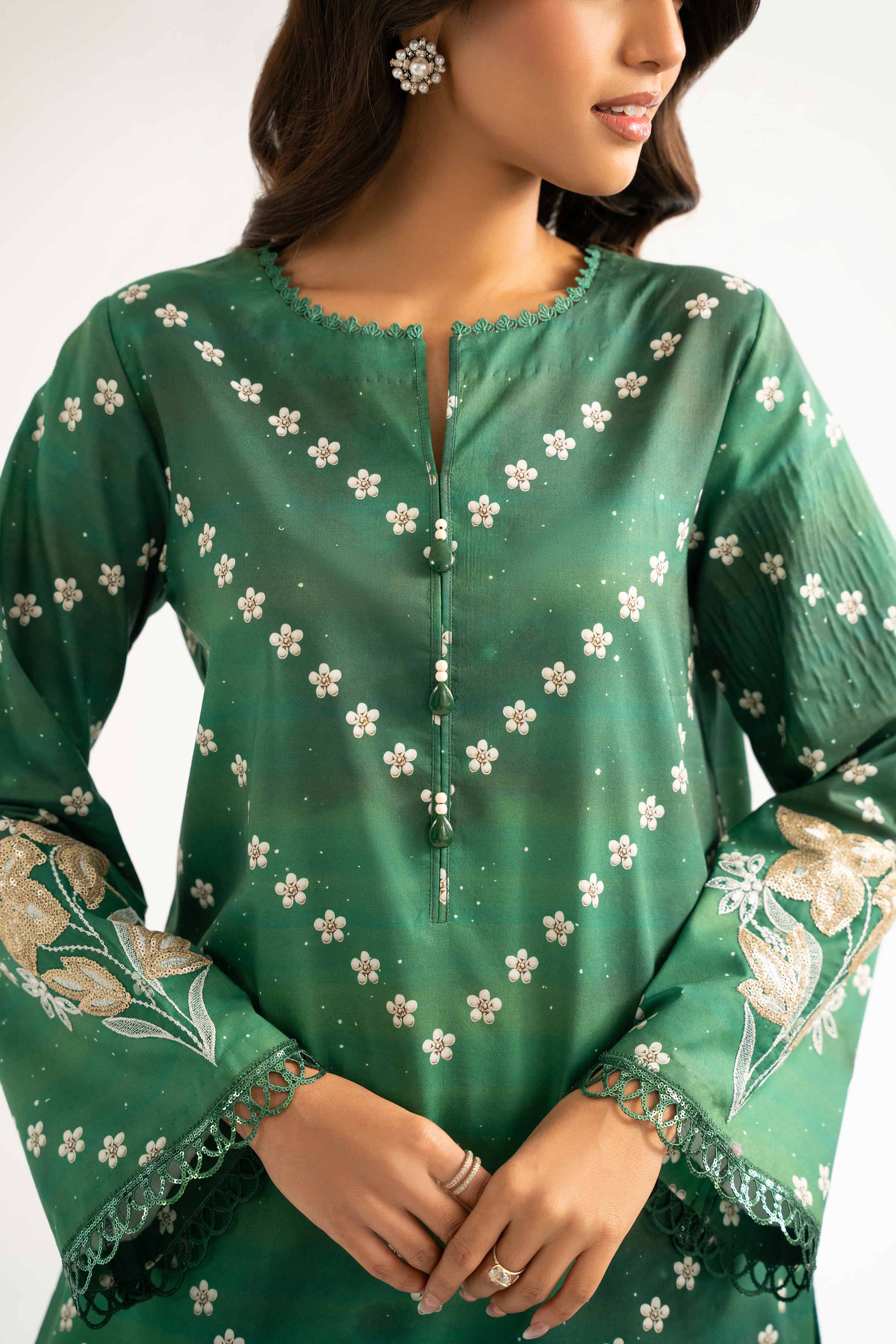 3 Piece - Digital Printed Embroidered Suit - 42501707 for Women - Unstitched Collection | Nishat | Shop Online
