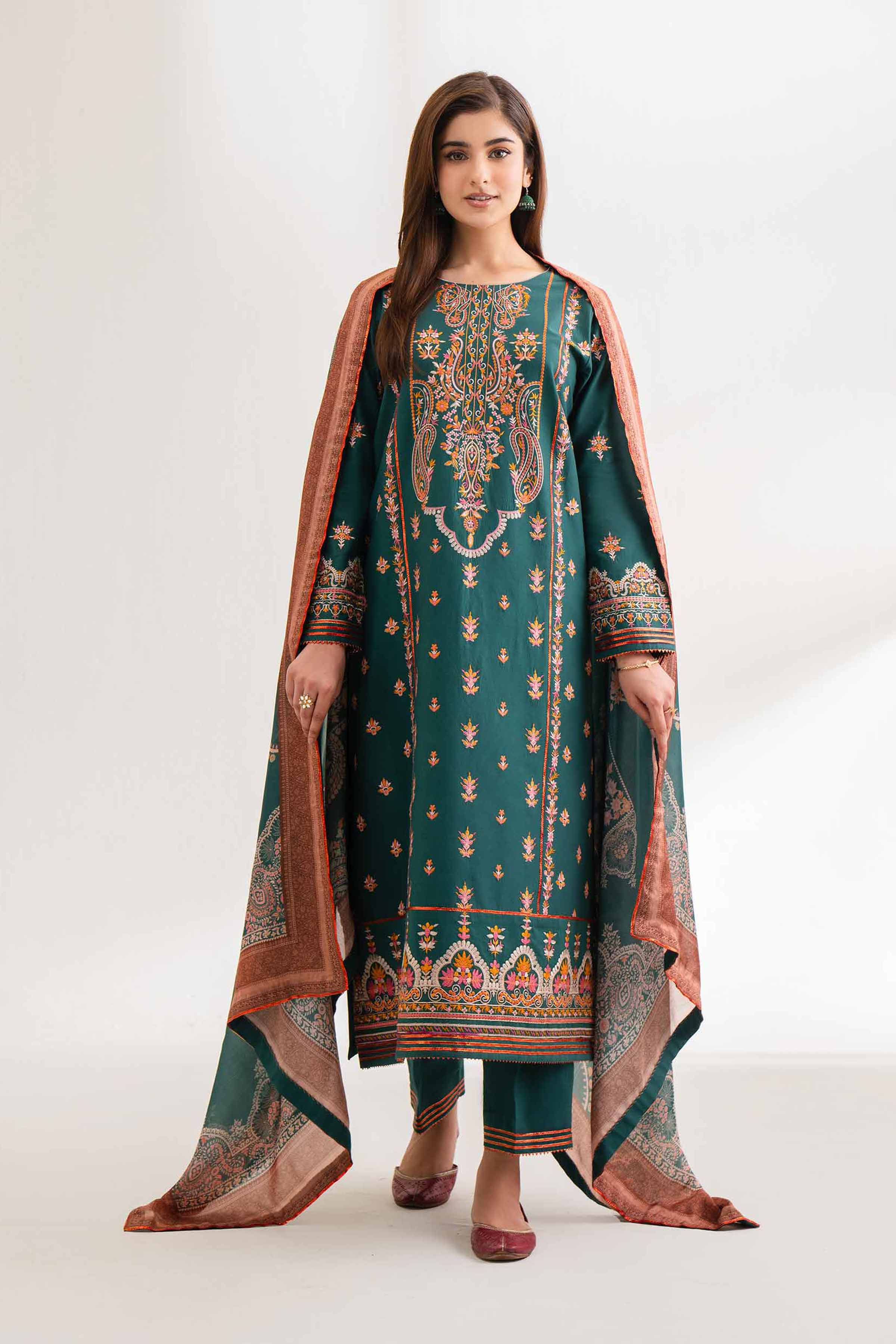 3 Piece - Digital Printed Embroidered Suit - 42501709 for Women - Unstitched Collection | Nishat | Shop Online