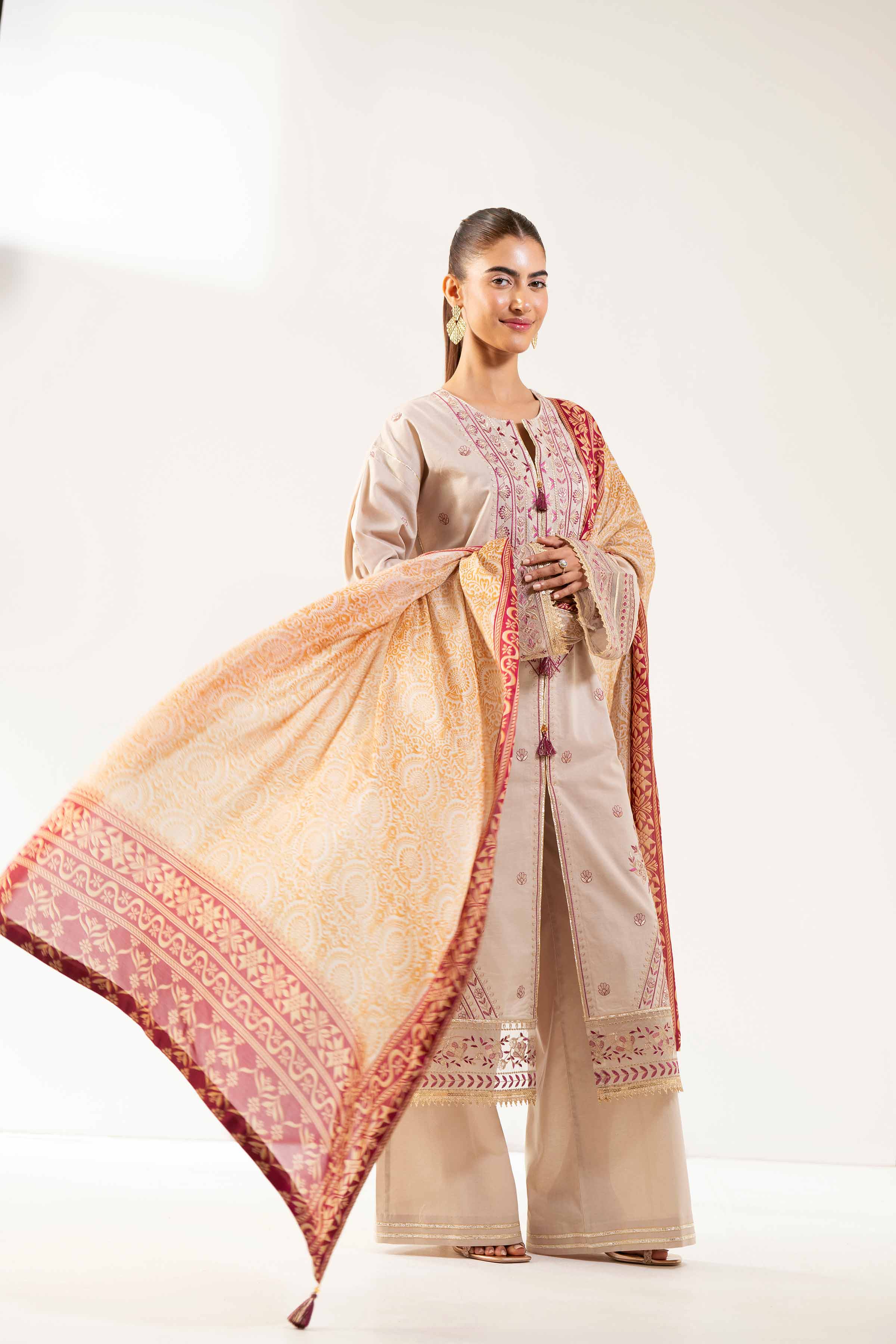 3 Piece - Digital Printed Embroidered Suit - 42501710 for Women - Unstitched Collection | Nishat | Shop Online