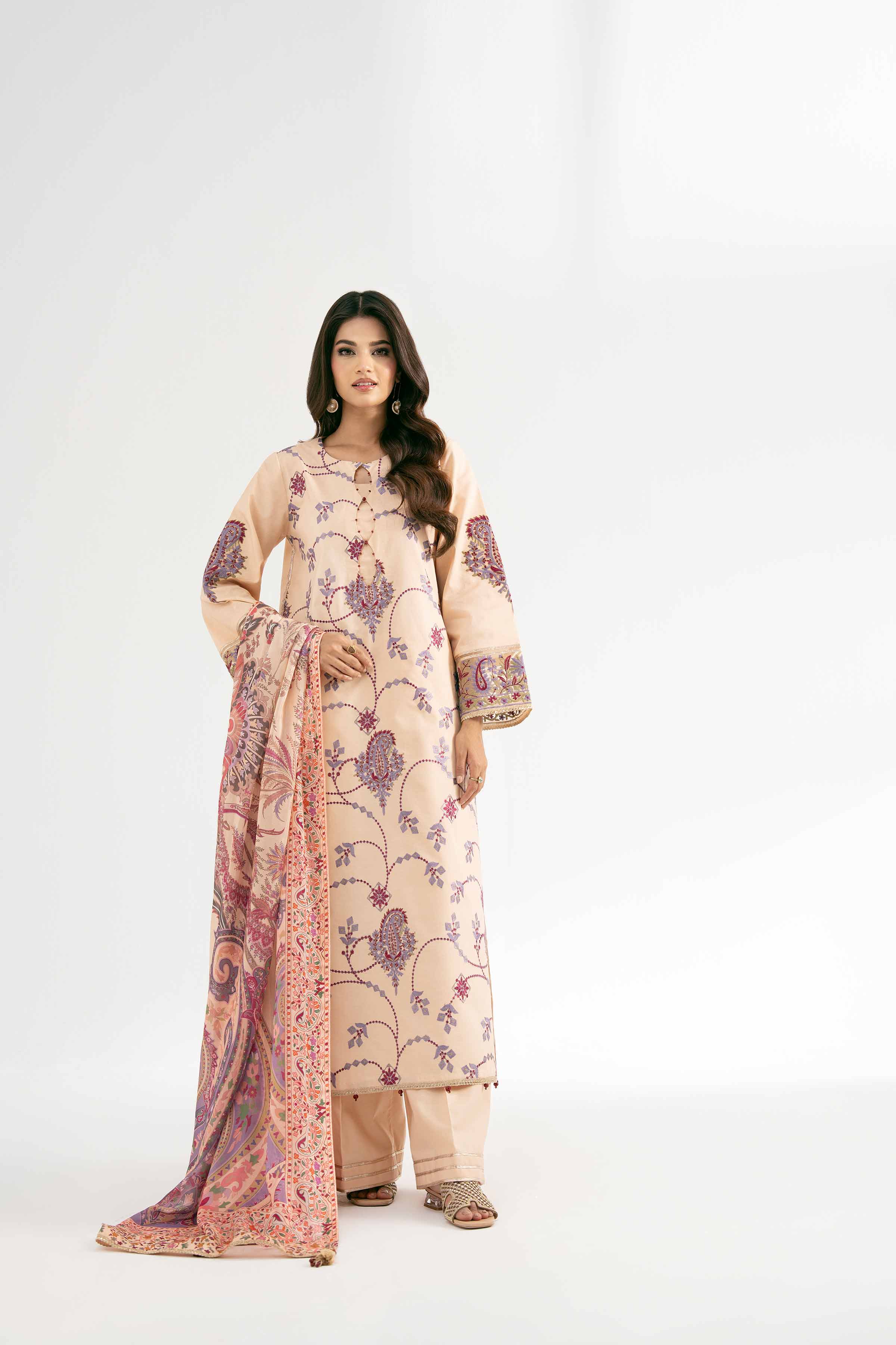 3 Piece - Digital Printed Embroidered Suit - 42501711 for Women - Unstitched Collection | Nishat | Shop Online