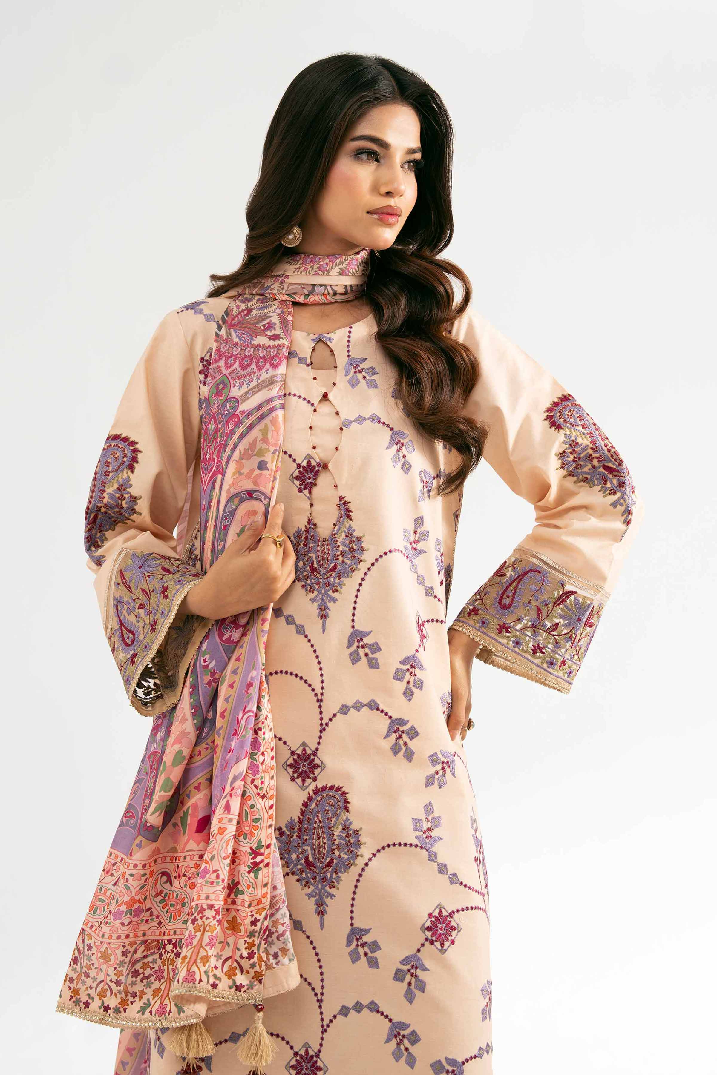 3 Piece - Digital Printed Embroidered Suit - 42501711 for Women - Unstitched Collection | Nishat | Shop Online