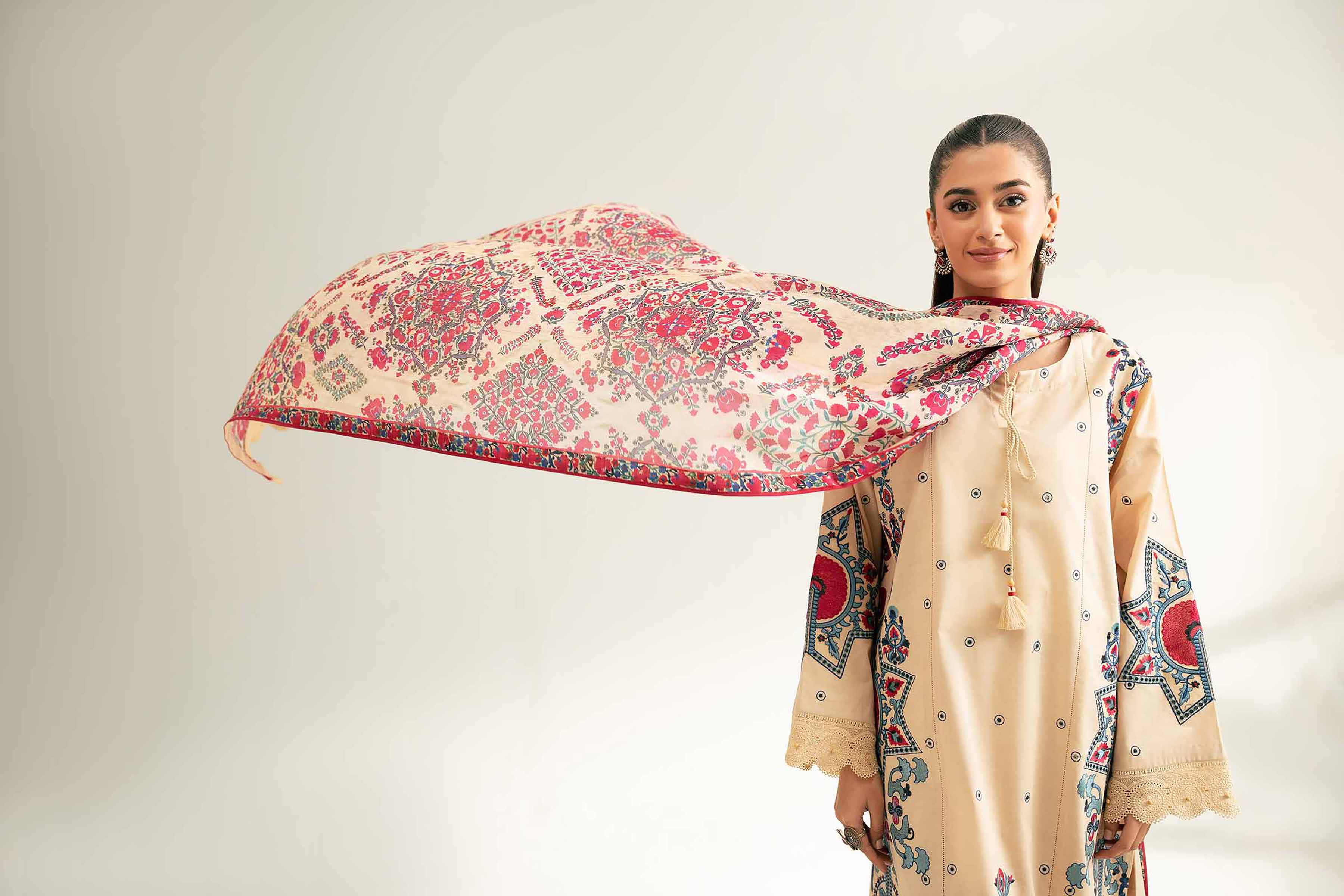 3 Piece - Digital Printed Embroidered Suit - 42501713 for Women - Unstitched Collection | Nishat | Shop Online