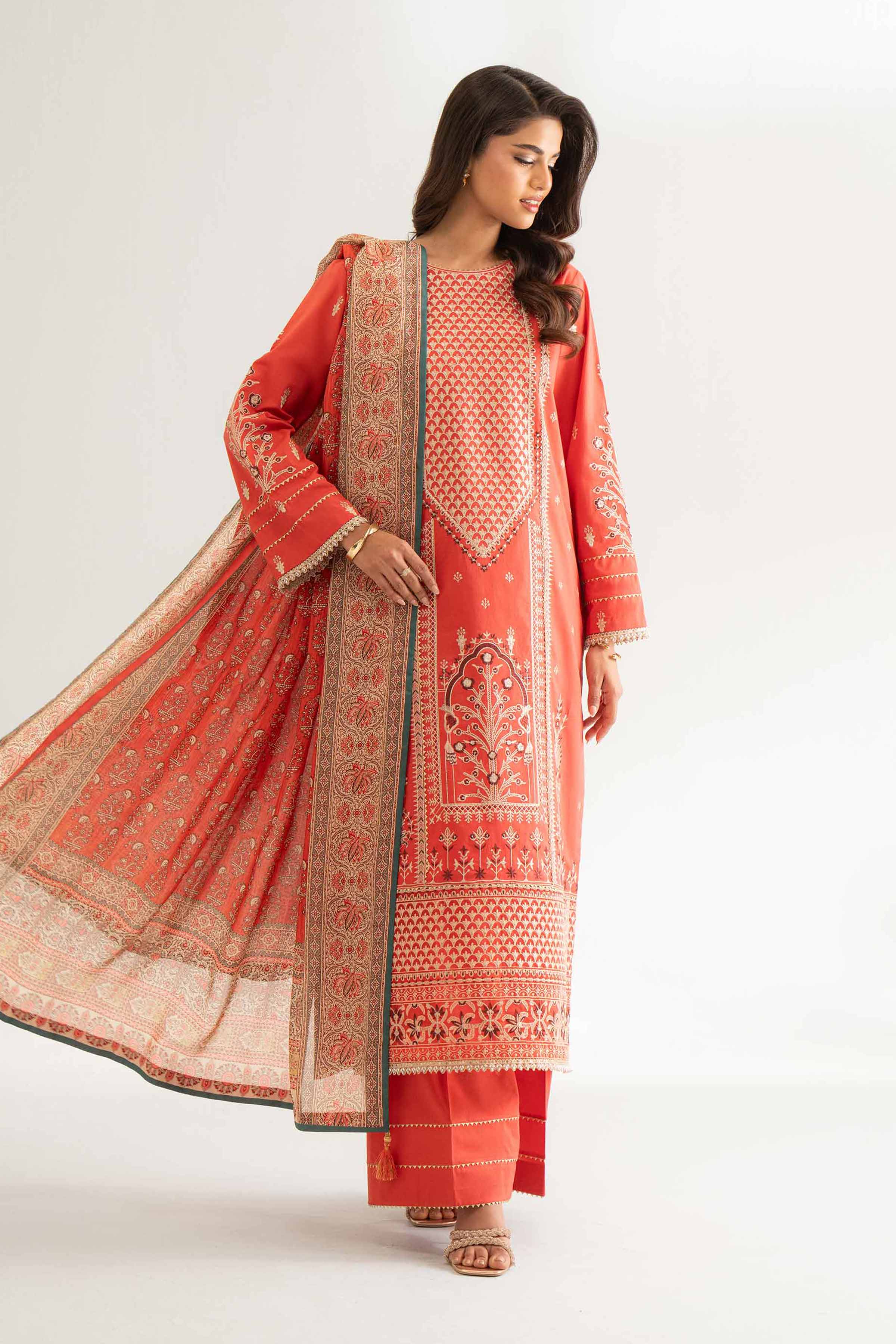 3 Piece - Digital Printed Embroidered Suit - 42501715 for Women - Unstitched Collection | Nishat | Shop Online