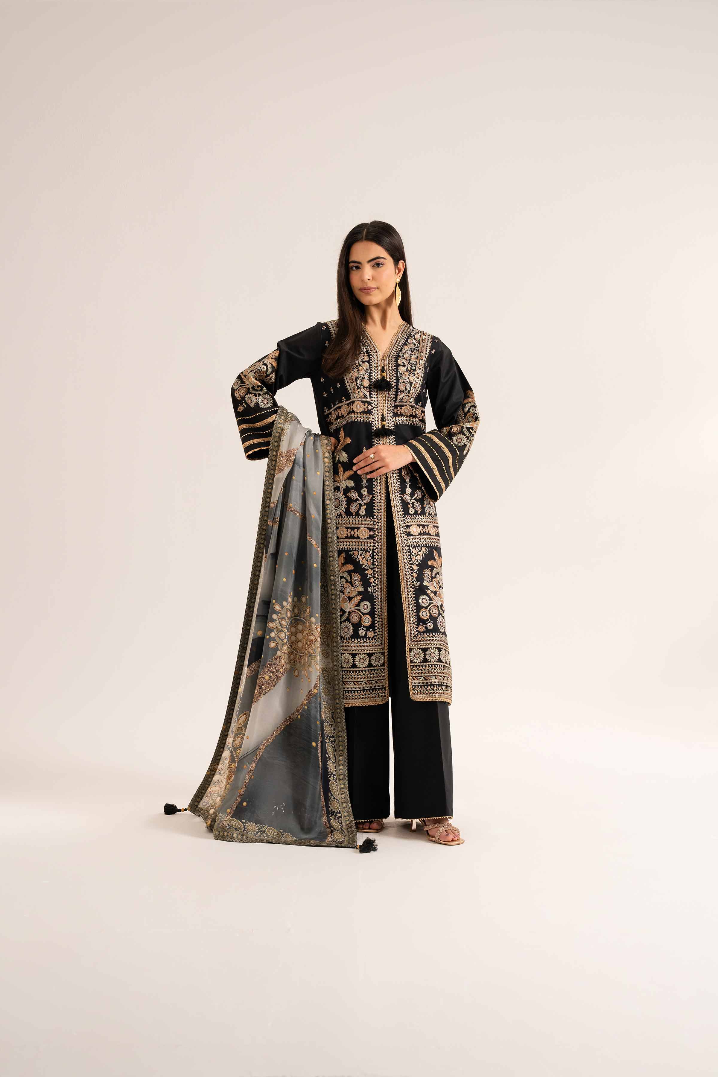 3 Piece - Digital Printed Embroidered Suit - 42501716 for Women - Unstitched Collection | Nishat | Shop Online