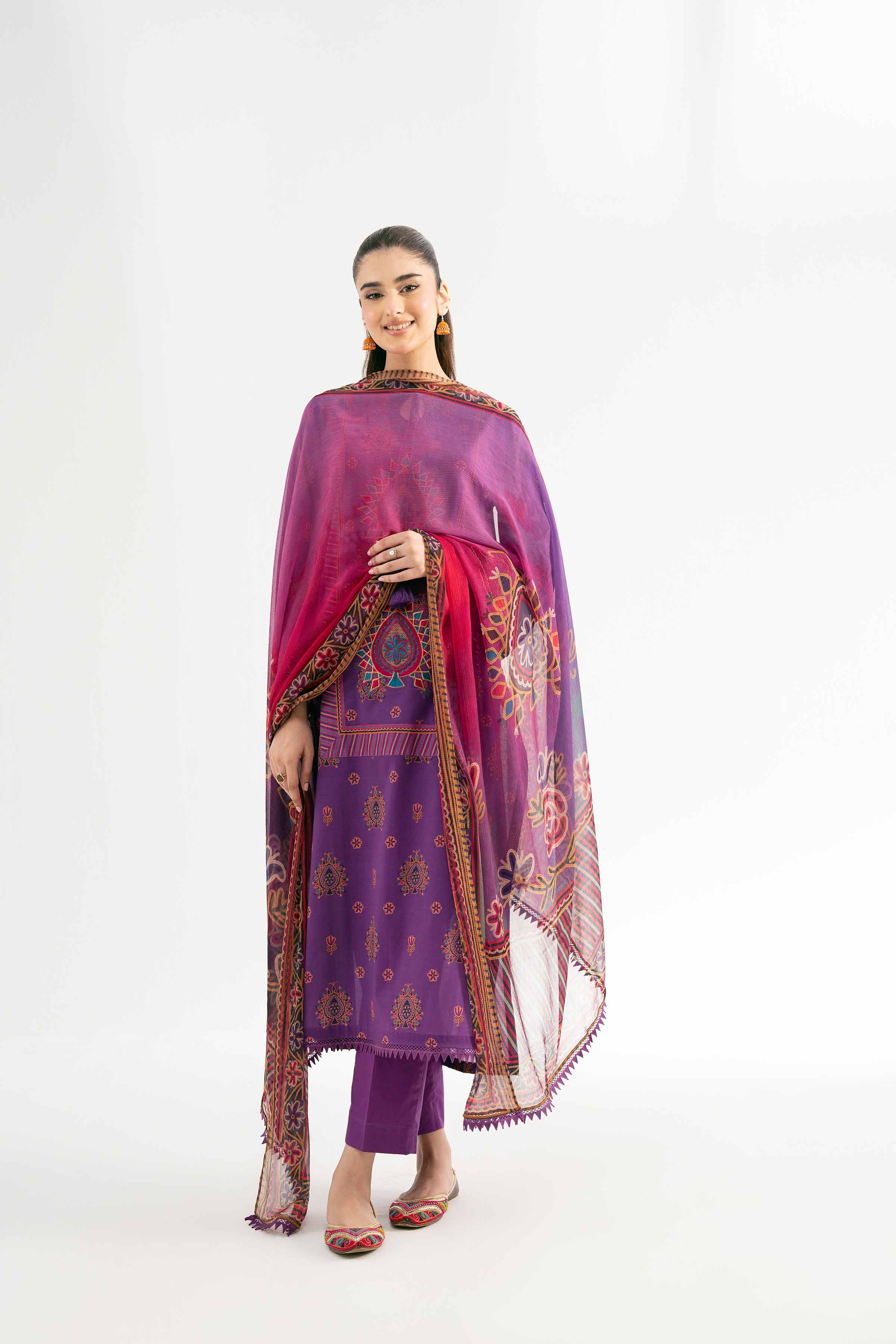 2 Piece - Digital Printed Embroidered Suit - 42501723 for Women - Unstitched Collection | Nishat | Shop Online