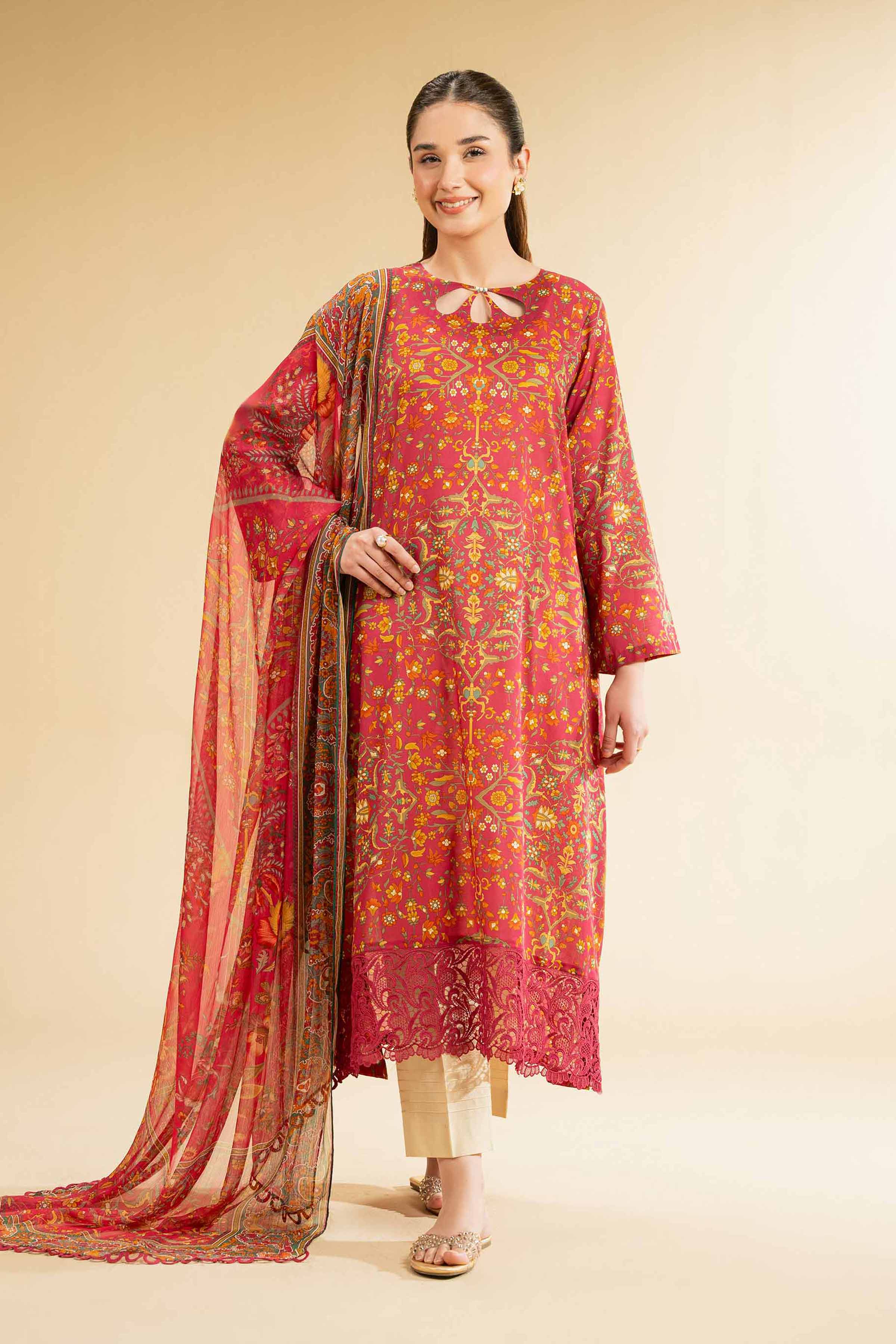 2 Piece - Digital Printed Embroidered Suit - 42501729 for Women - Unstitched Collection | Nishat | Shop Online