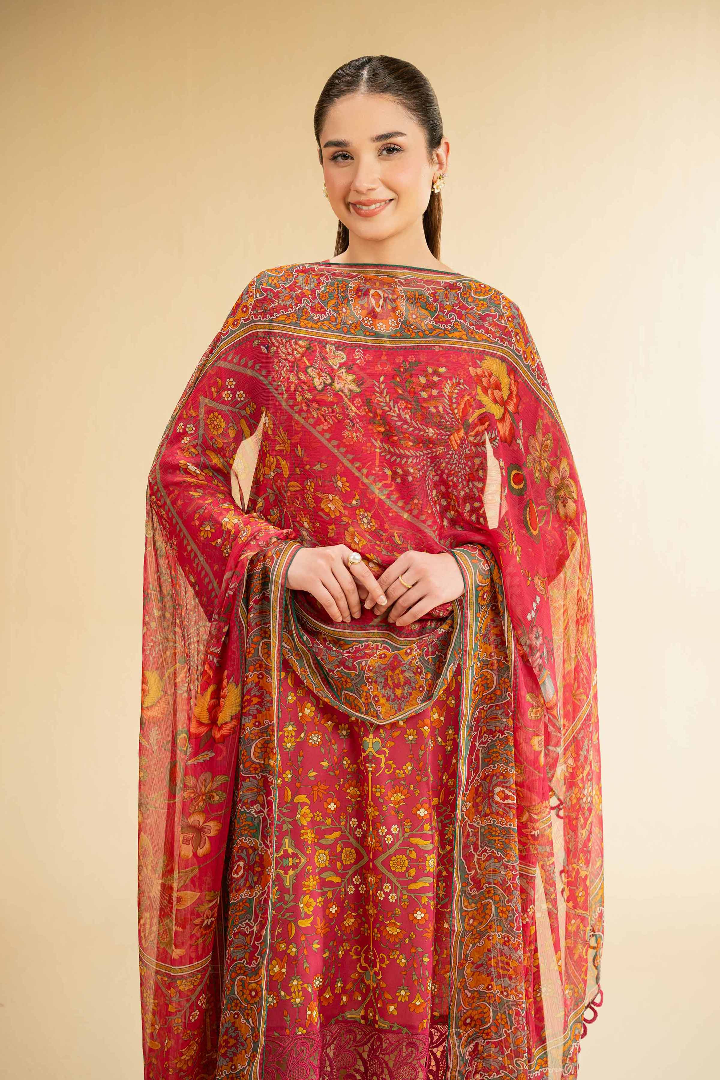 2 Piece - Digital Printed Embroidered Suit - 42501729 for Women - Unstitched Collection | Nishat | Shop Online