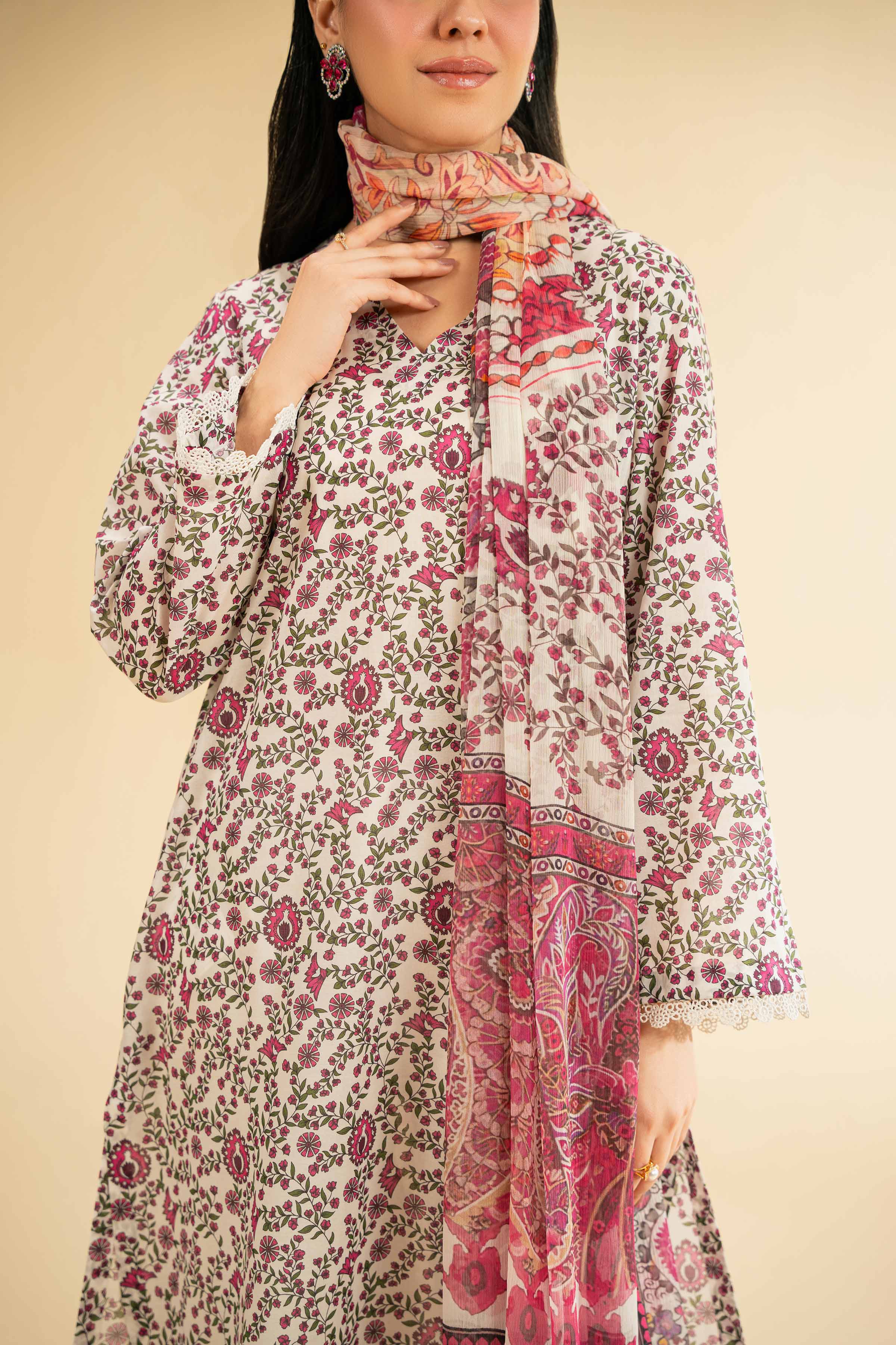 2 Piece - Digital Printed Embroidered Suit - 42501730 for Women - Unstitched Collection | Nishat | Shop Online