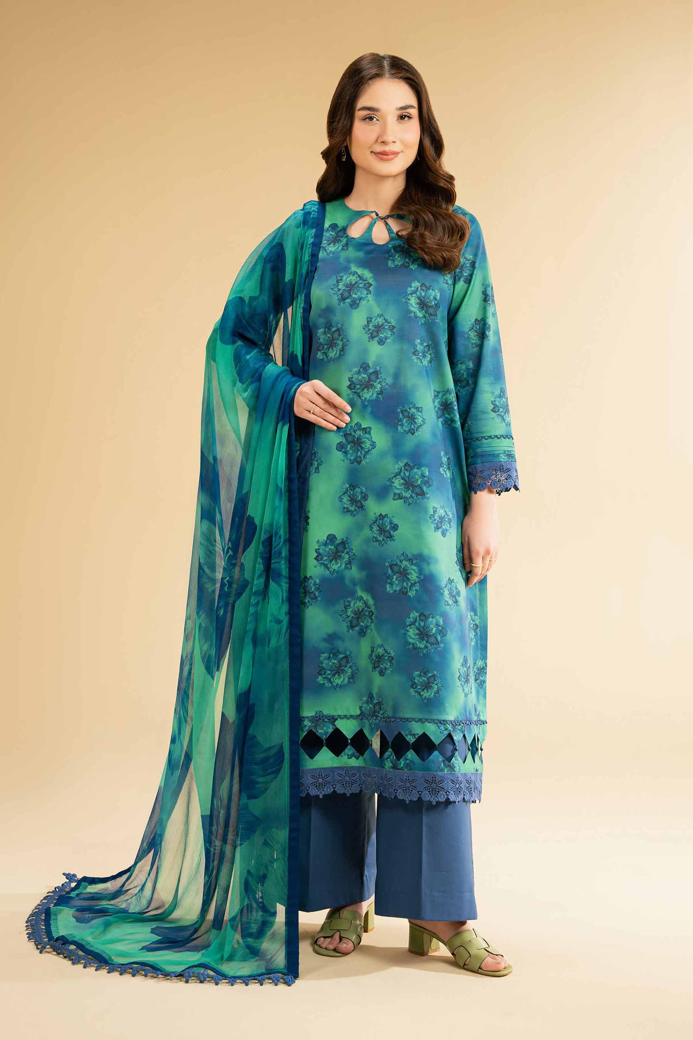 2 Piece - Digital Printed Embroidered Suit - 42501731 for Women - Unstitched Collection | Nishat | Shop Online